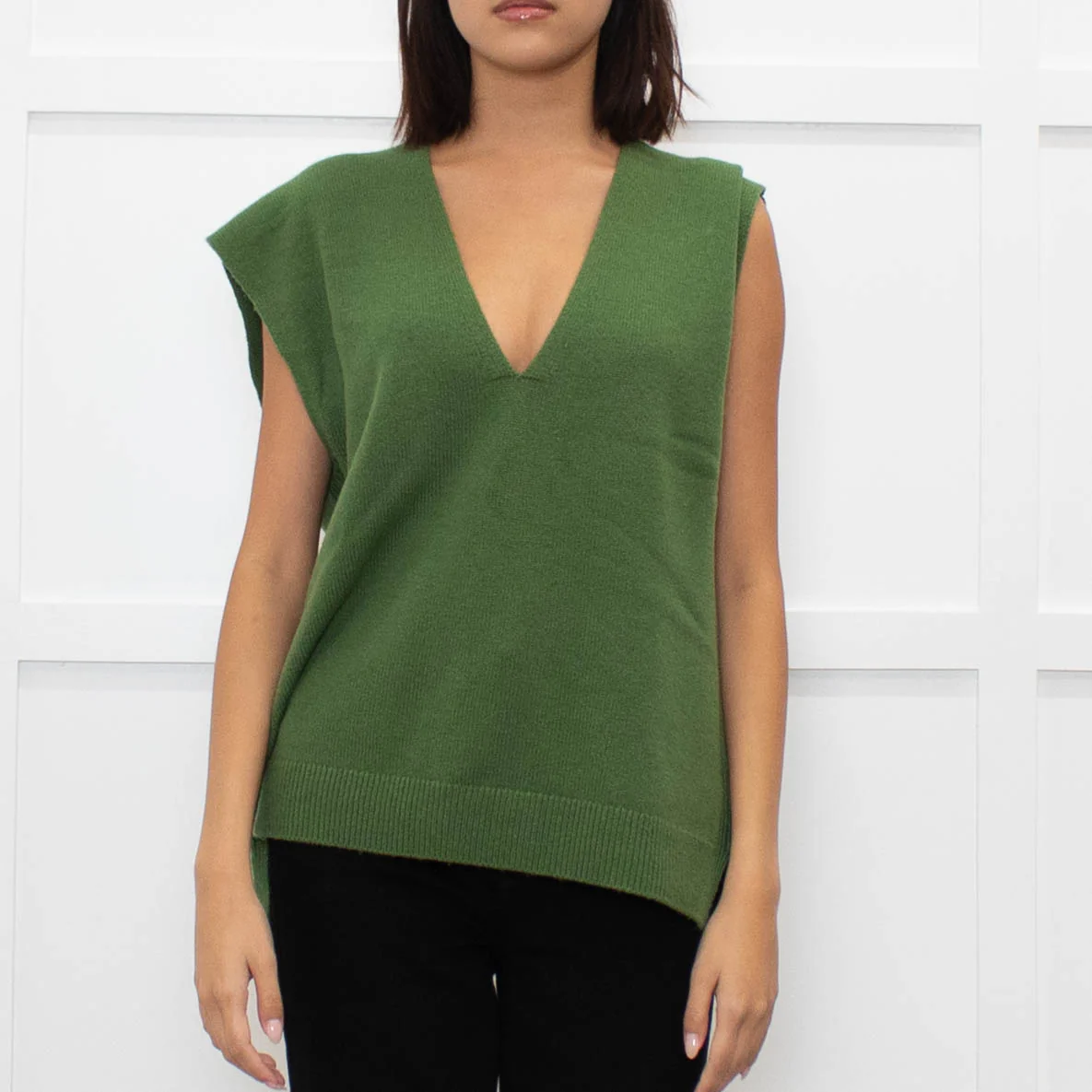 Me + Em Green Knitted Vest - Image 2