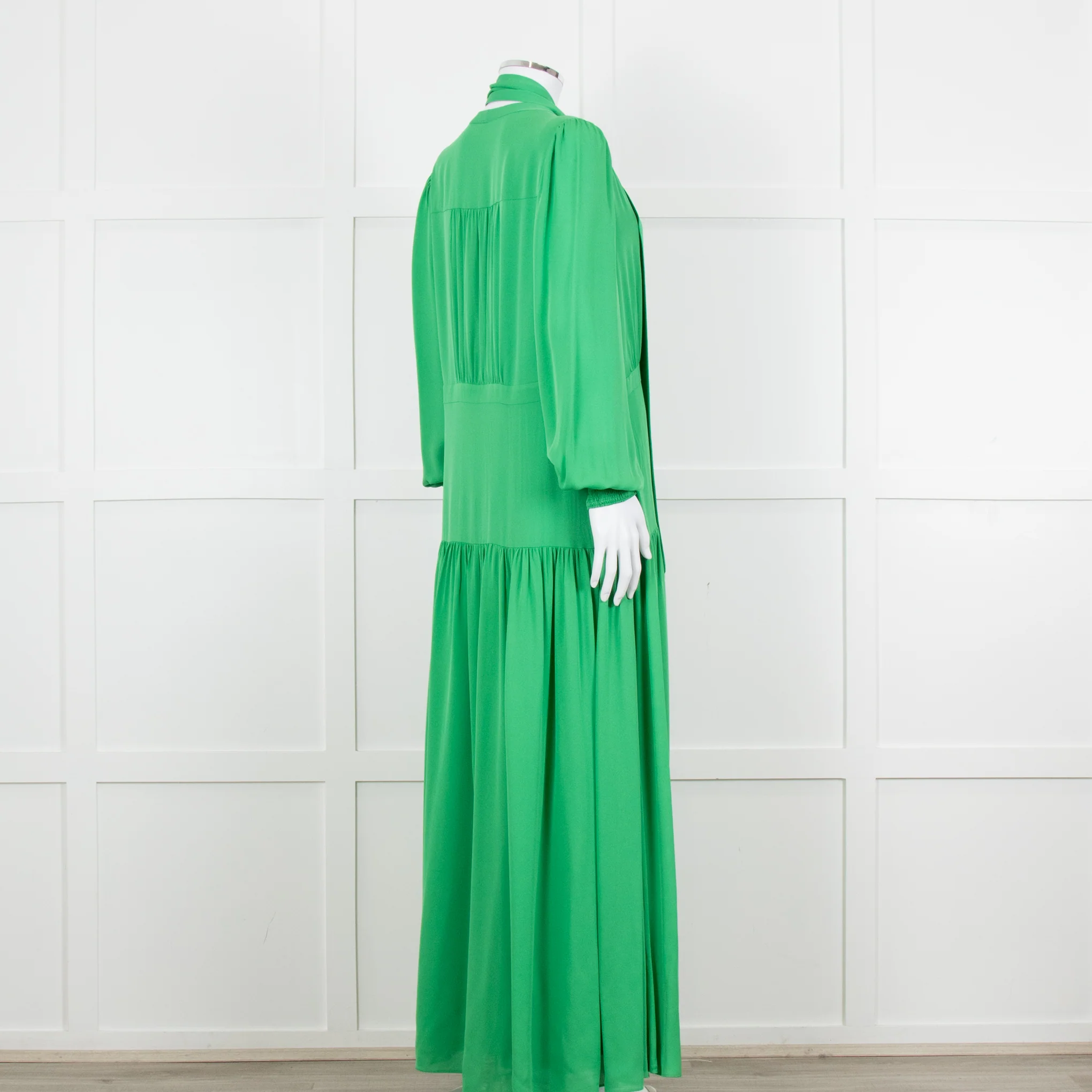 Me + Em Green Long Sleeve Maxi Belted Dress - Image 6