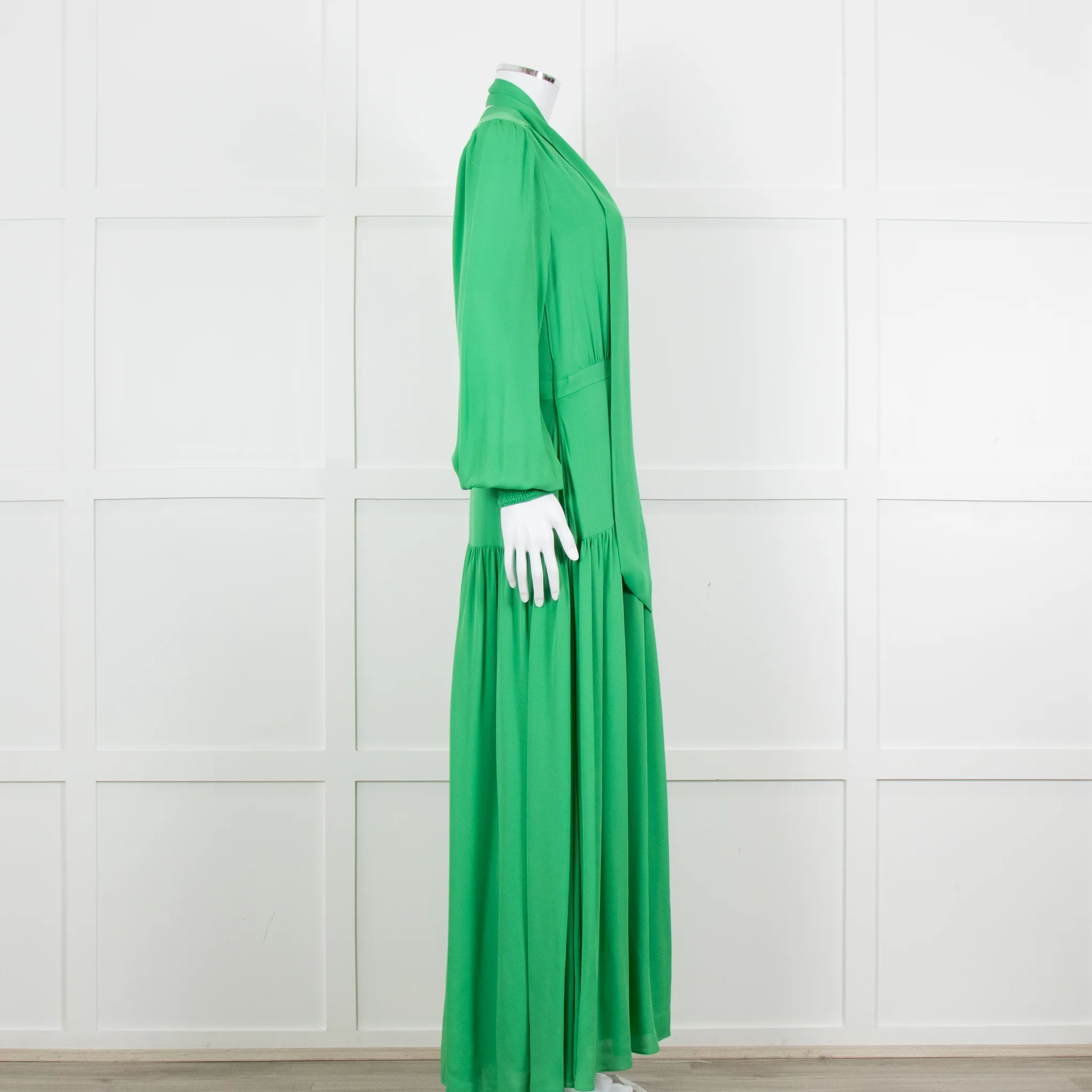 Me + Em Green Long Sleeve Maxi Belted Dress - Image 7