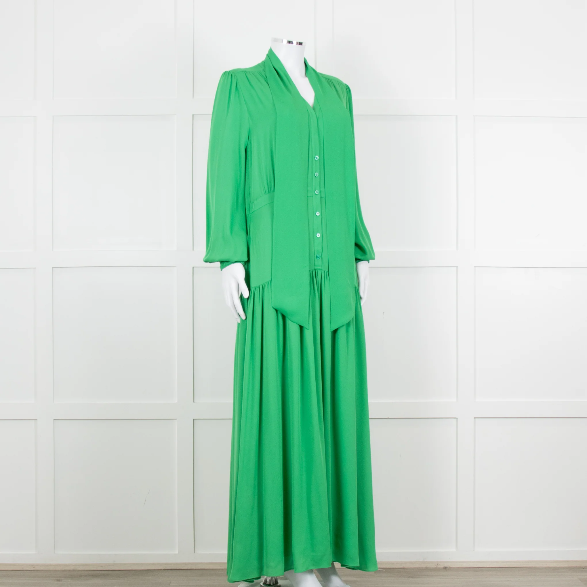 Me + Em Green Long Sleeve Maxi Belted Dress - Image 8