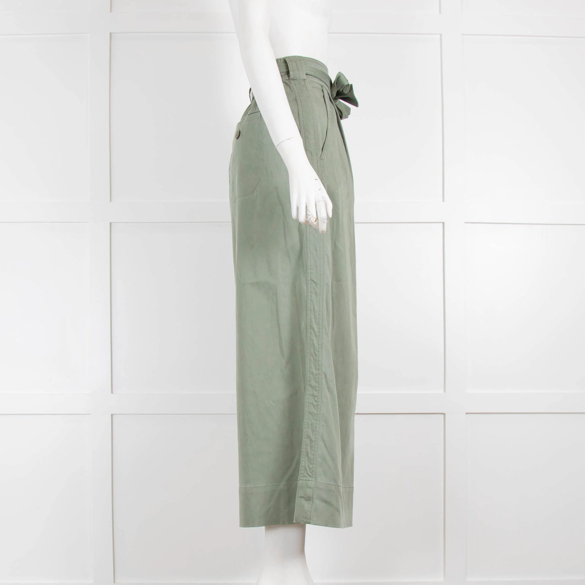 ME EM Green Wide Belted Trousers - Image 2