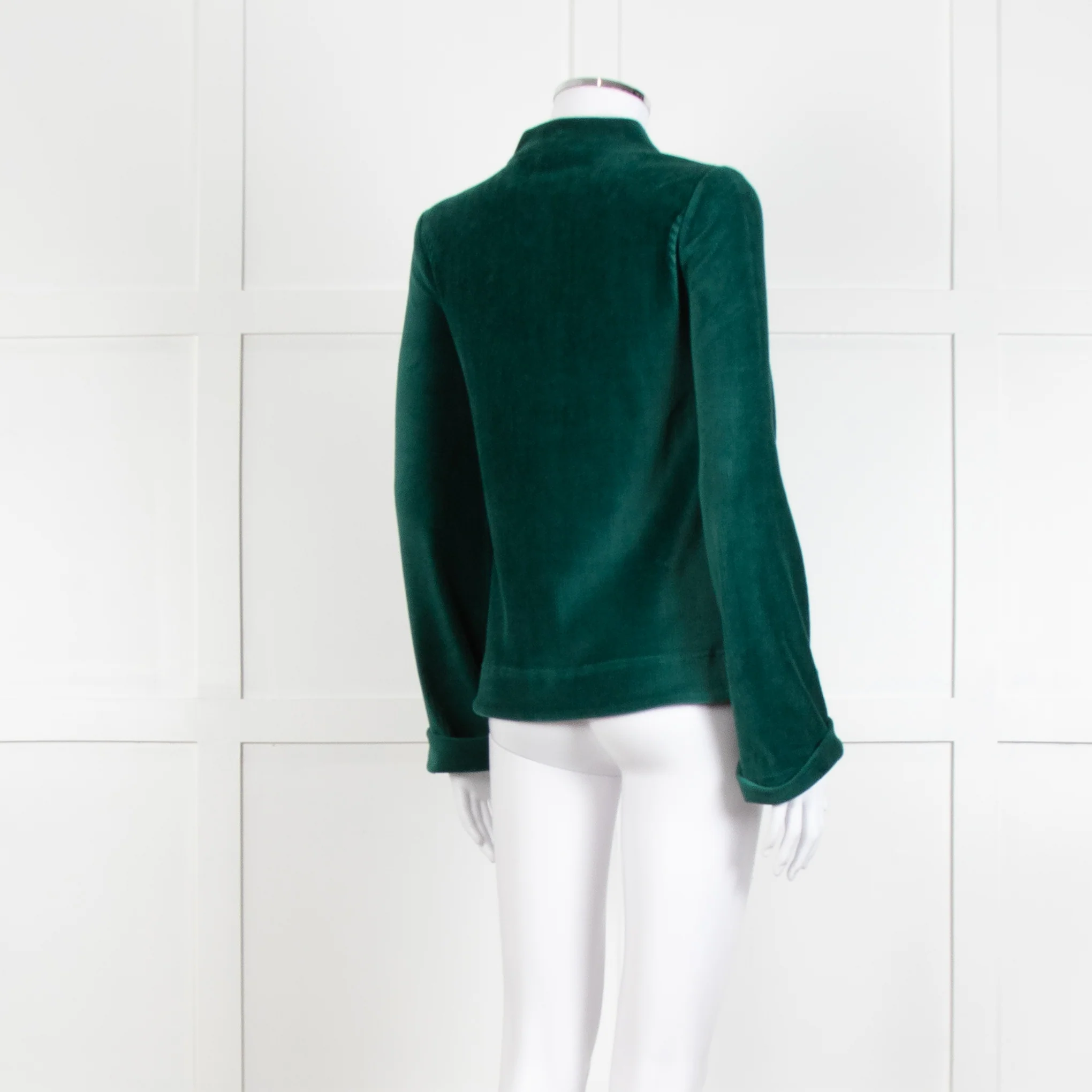 Me + Em Jade Green Velvet Long Sleeve Top - Image 4