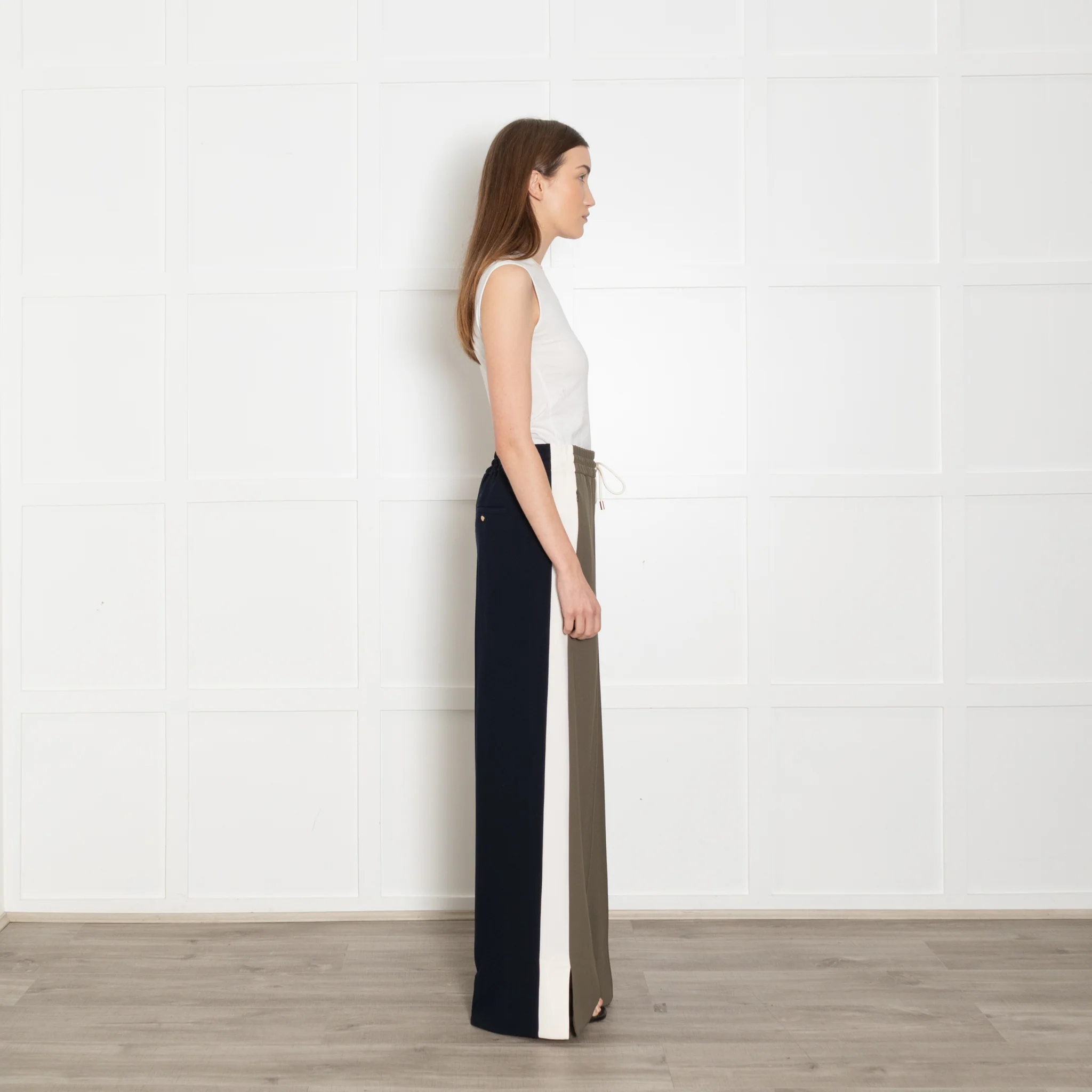 Me + Em Khaki Black Side Stipe Trousers - Image 6