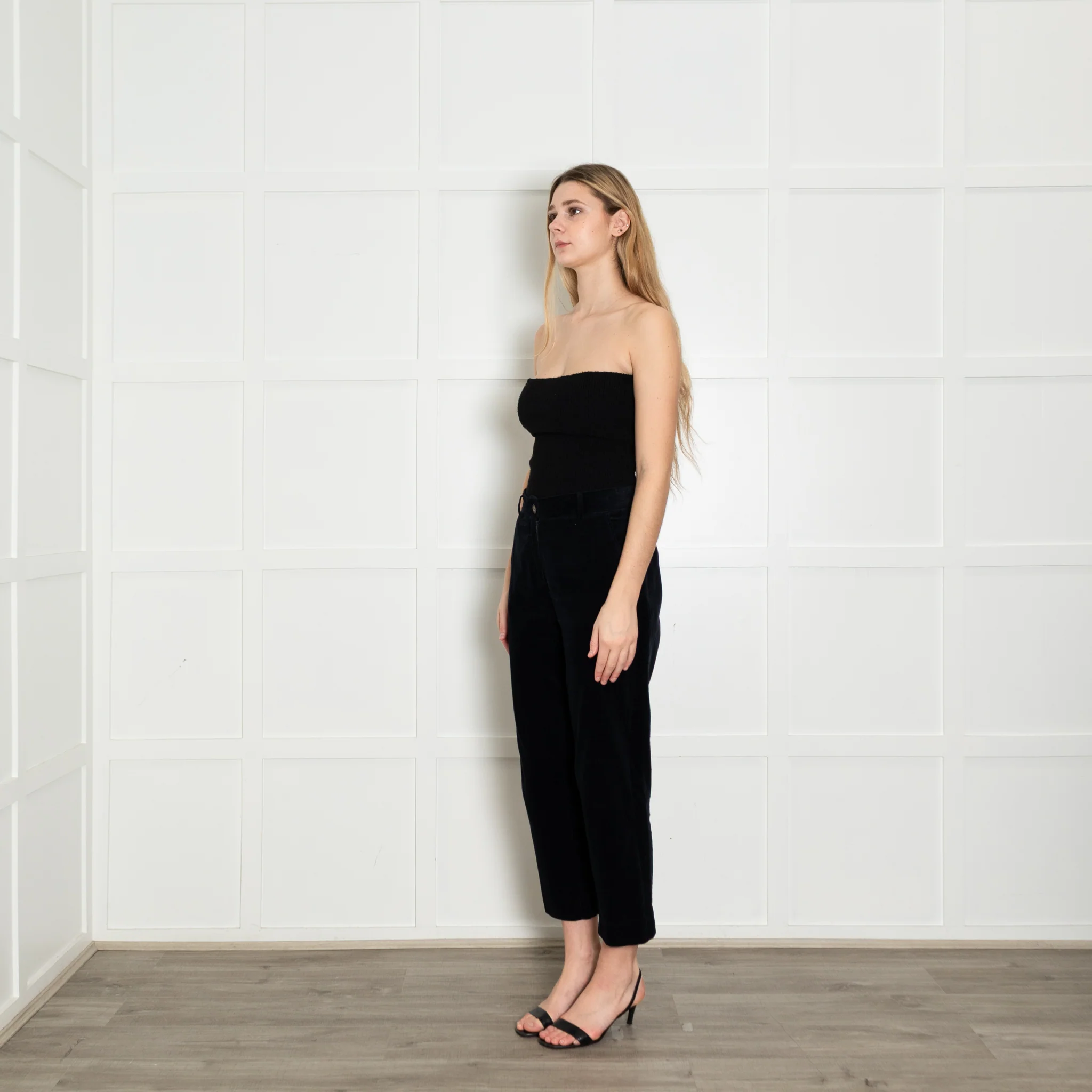 Me + Em Navy Corduroy Trousers - Image 3