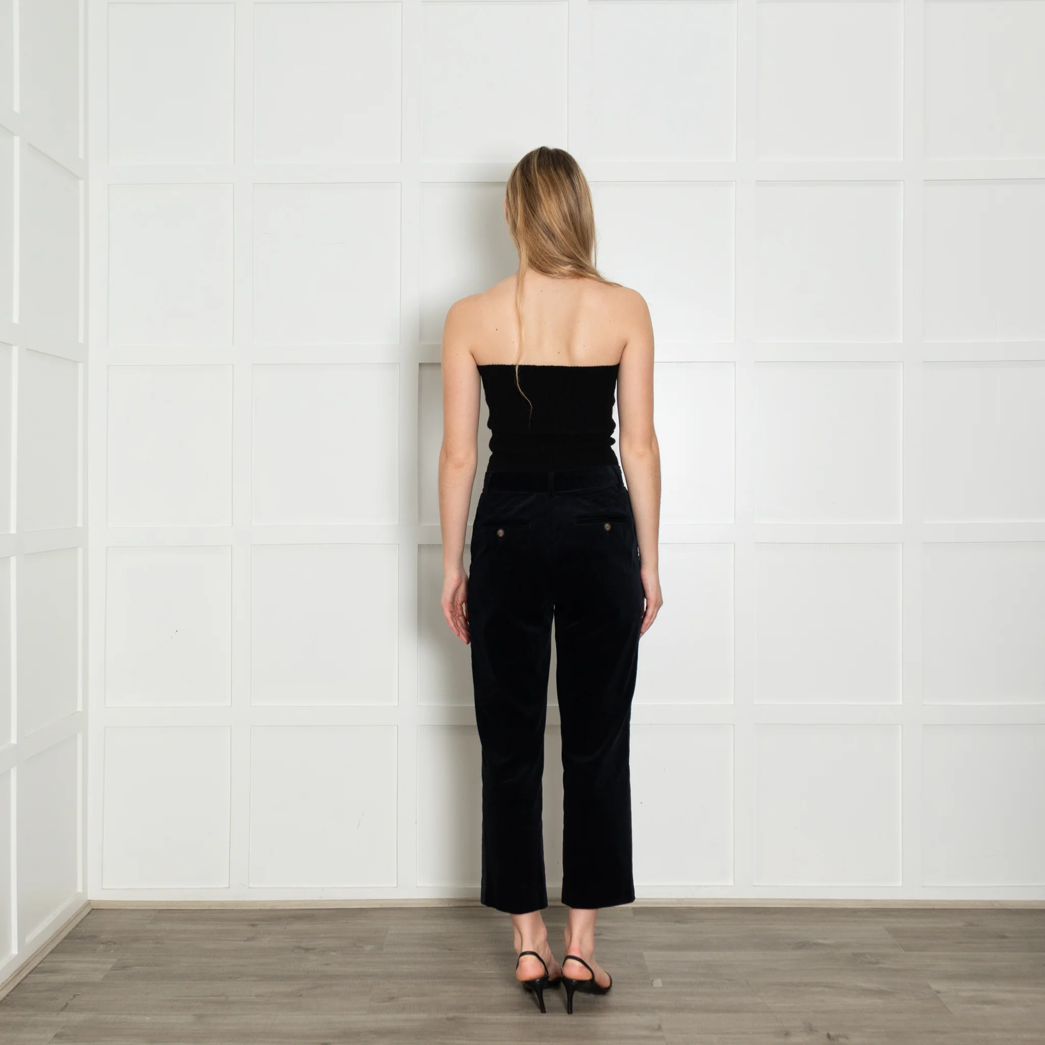 Me + Em Navy Corduroy Trousers - Image 5