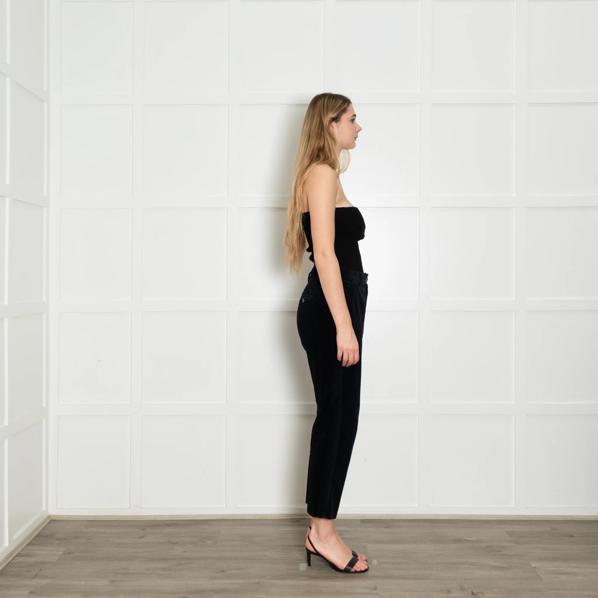 Me + Em Navy Corduroy Trousers - Image 6