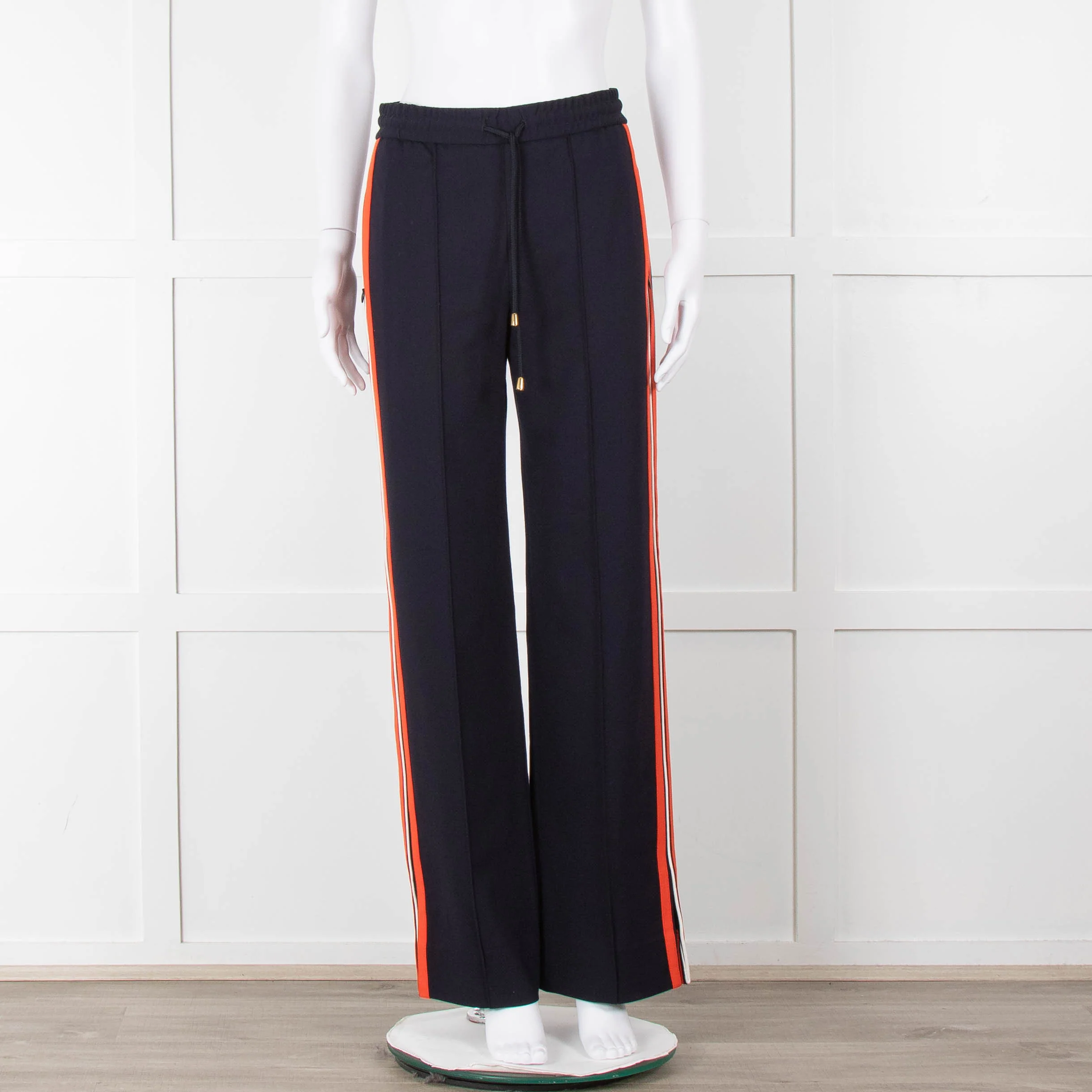 ME + EM Navy Orange Side Strap Elasticated Waist Trousers