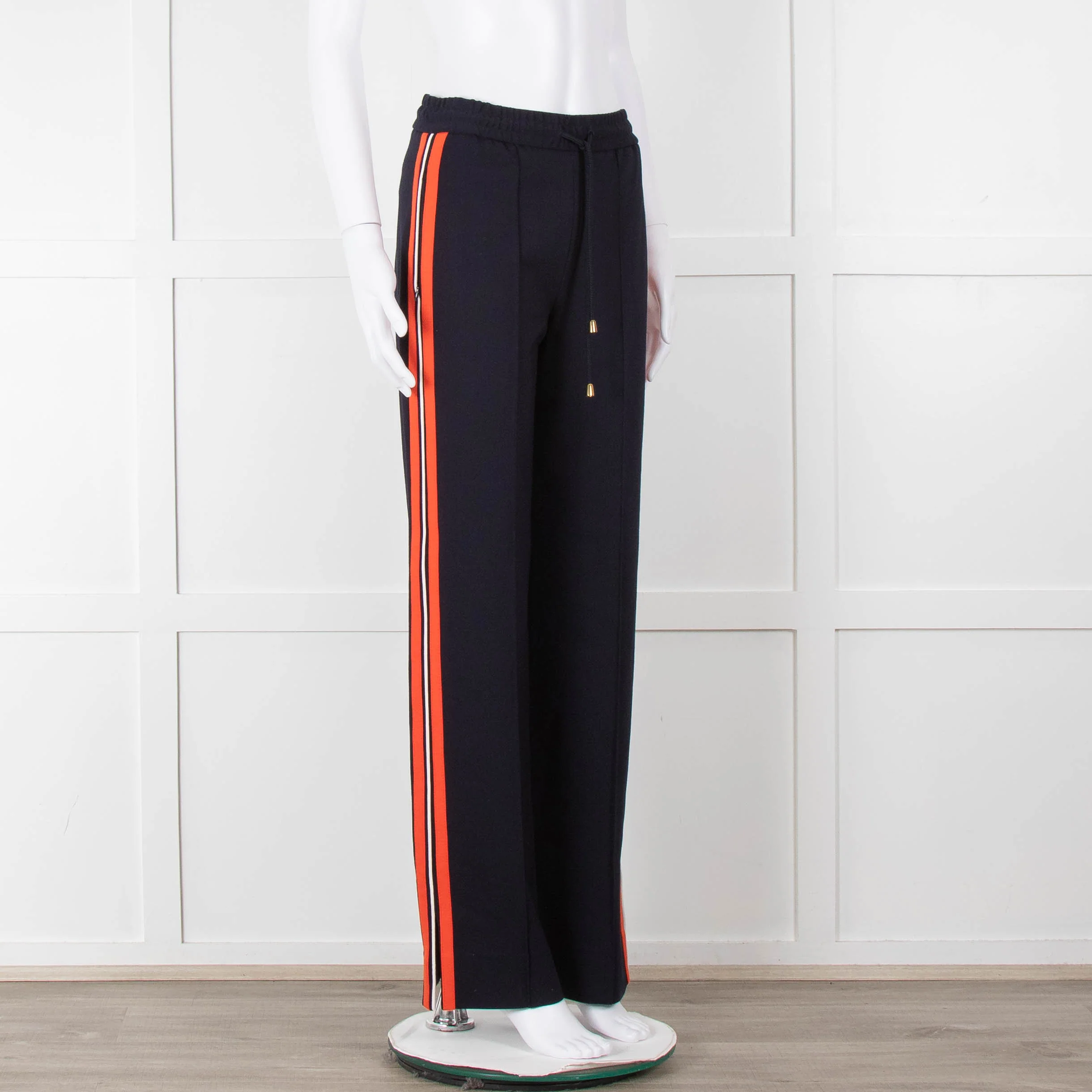 ME + EM Navy Orange Side Strap Elasticated Waist Trousers - Image 2
