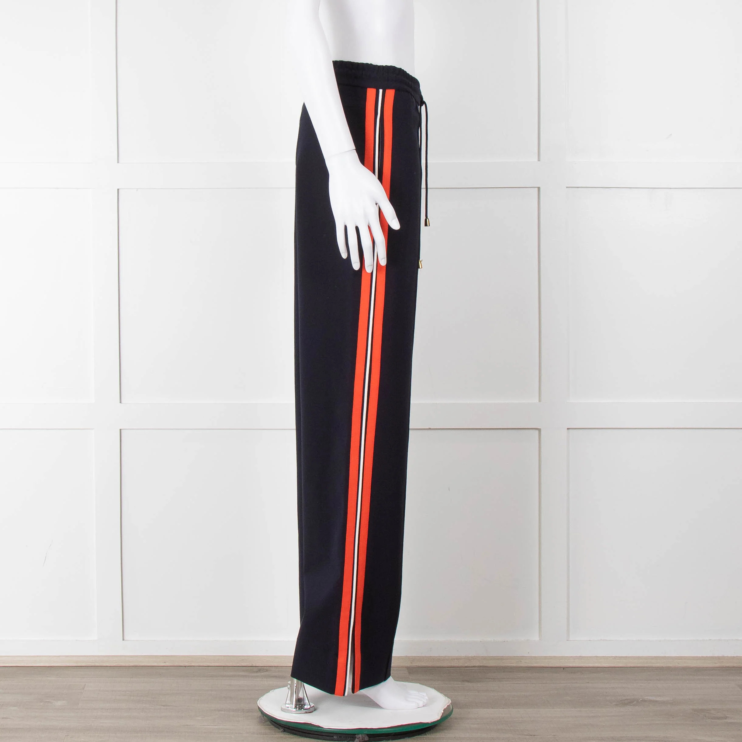 ME + EM Navy Orange Side Strap Elasticated Waist Trousers - Image 3