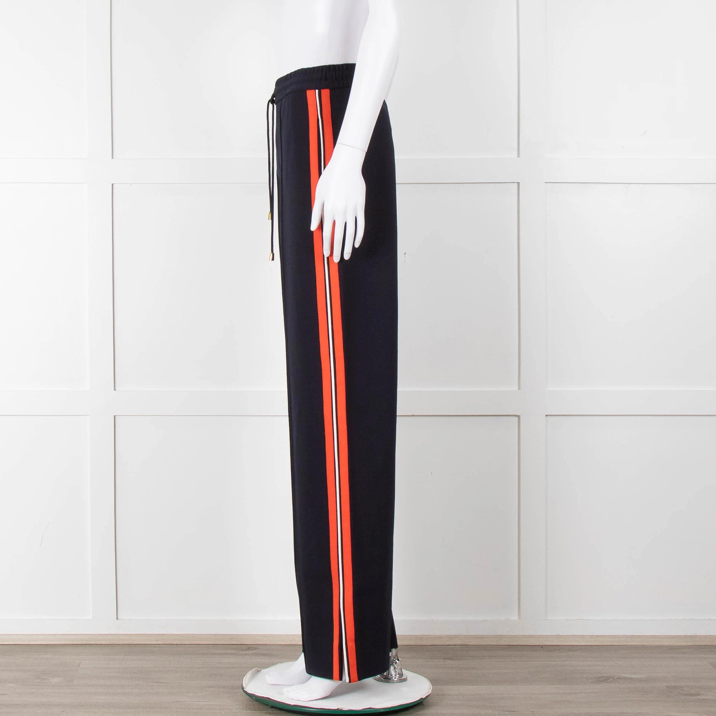 ME + EM Navy Orange Side Strap Elasticated Waist Trousers - Image 7