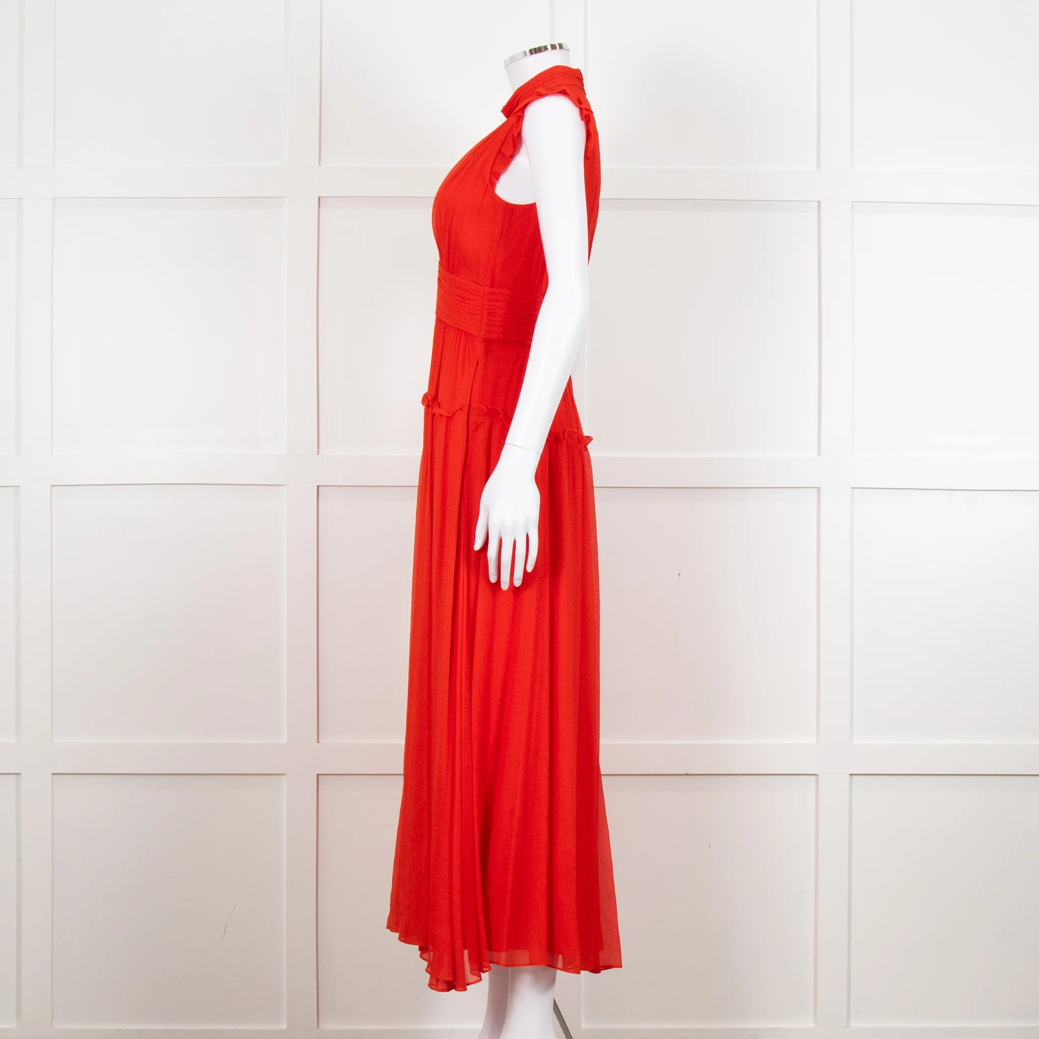 Me + Em Red Full Length Sleeveles Dress - Image 3