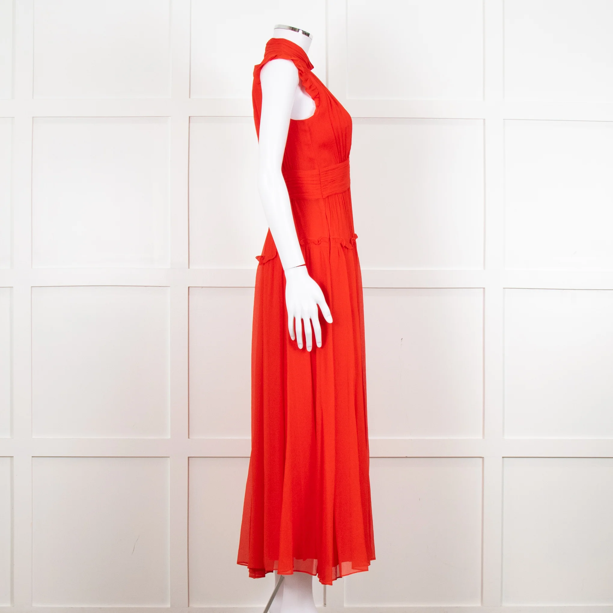 Me + Em Red Full Length Sleeveles Dress - Image 7