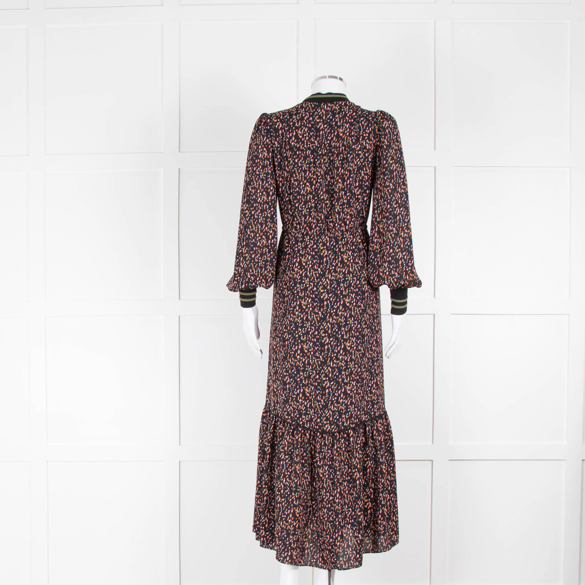 Me + Em Orange, Pink and Green Speckle Zip Front Maxi Dress - Image 3