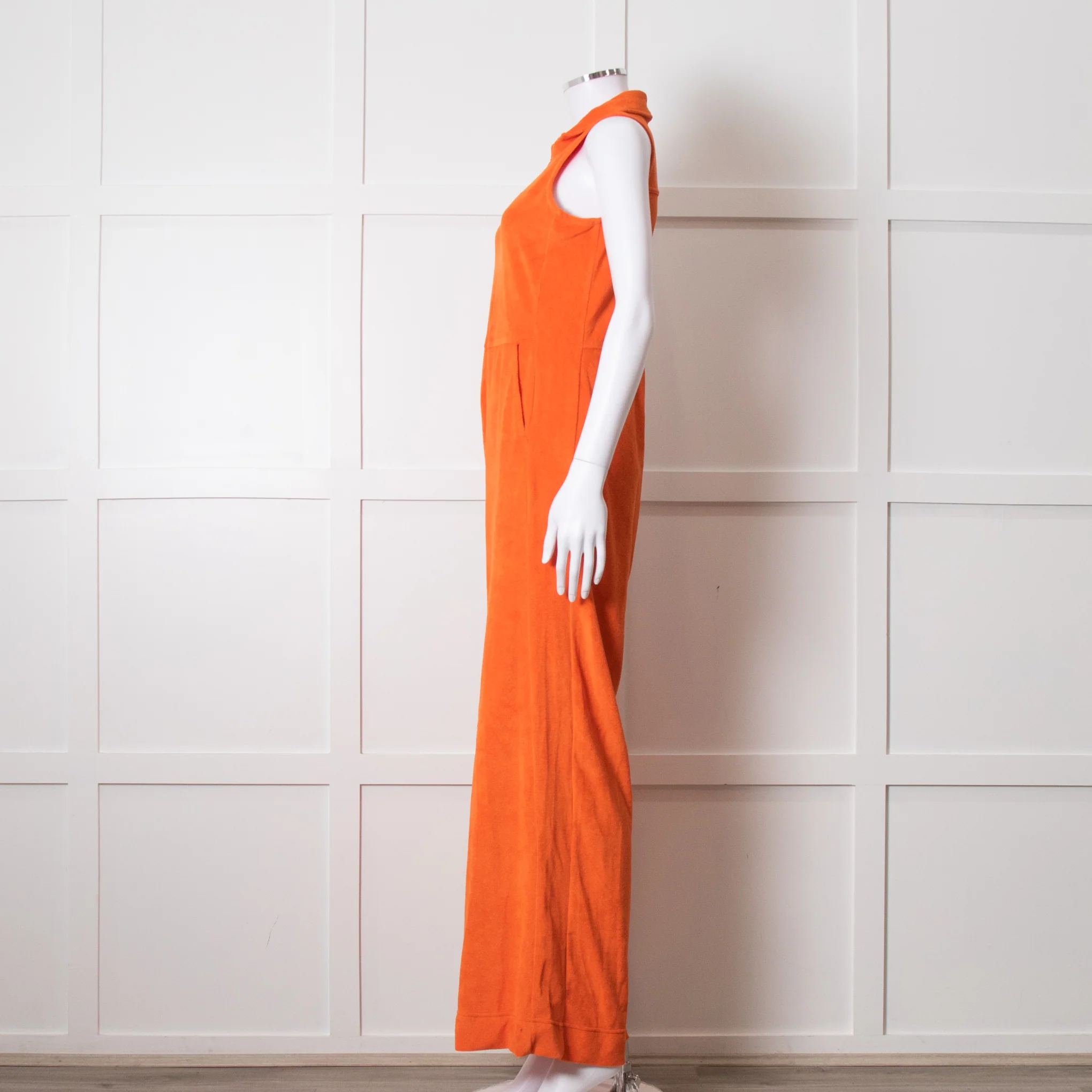 Me + Em Orange Towel Sleeveless Jumpsuit - Image 3