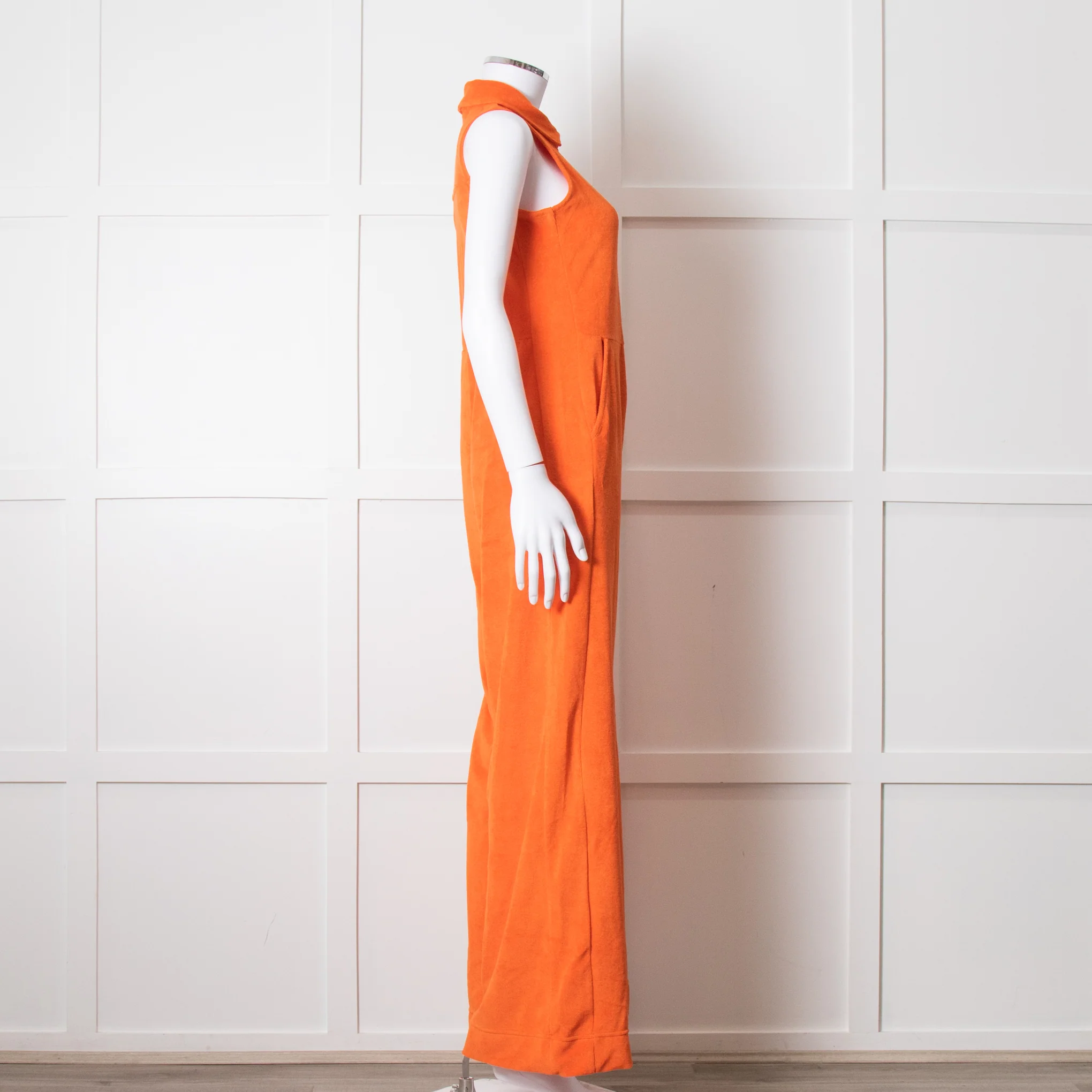 Me + Em Orange Towel Sleeveless Jumpsuit - Image 7
