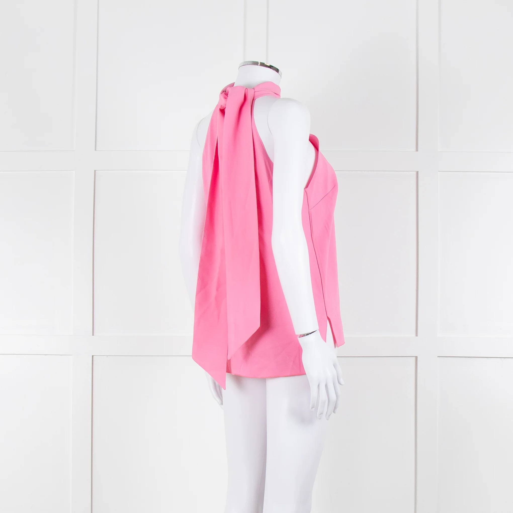 Me + Em Pale Pink Sleeveless Tie Neck Top - Image 4