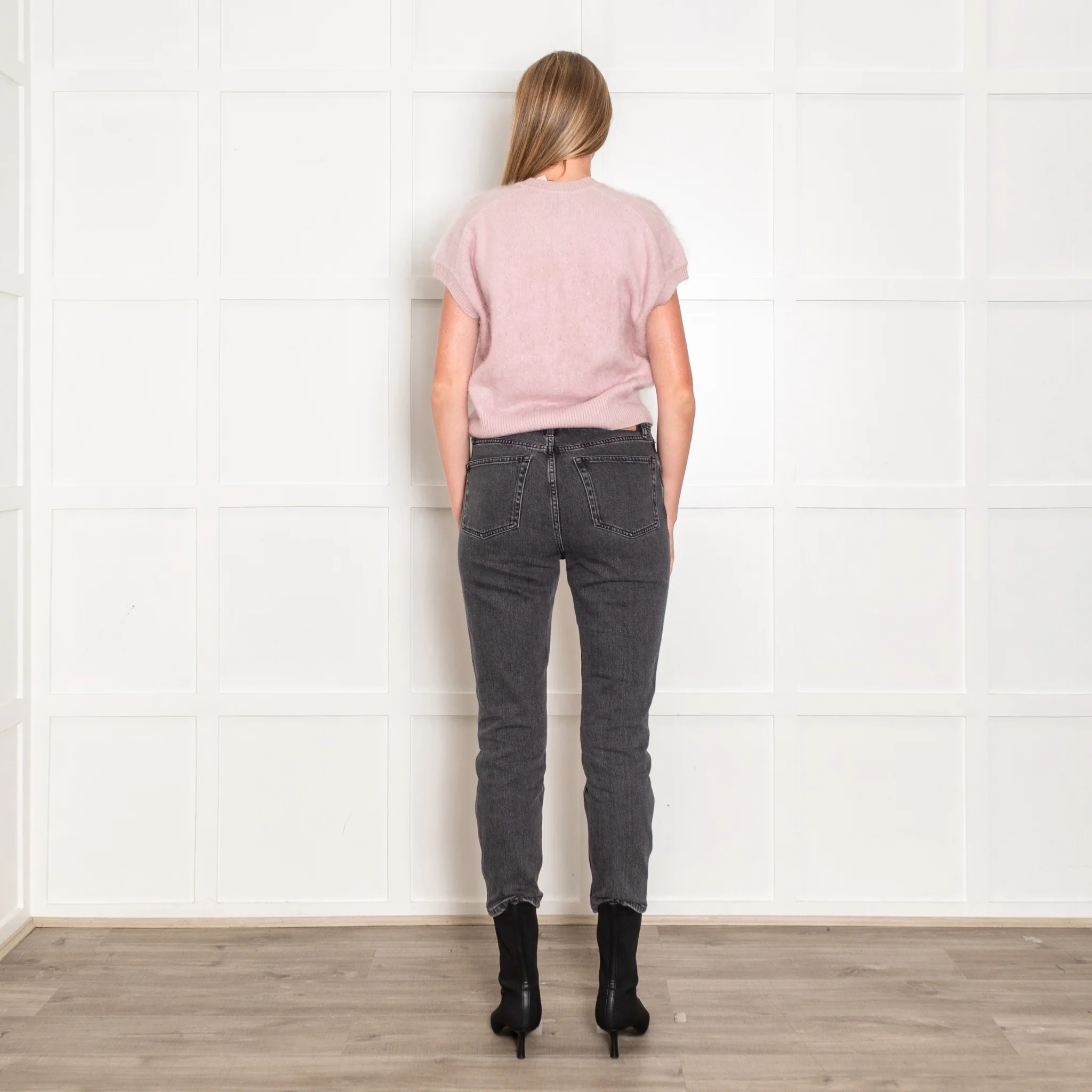 Me & Em Pink Front Pocket Cashmere Sleeveless Jumper - Image 5