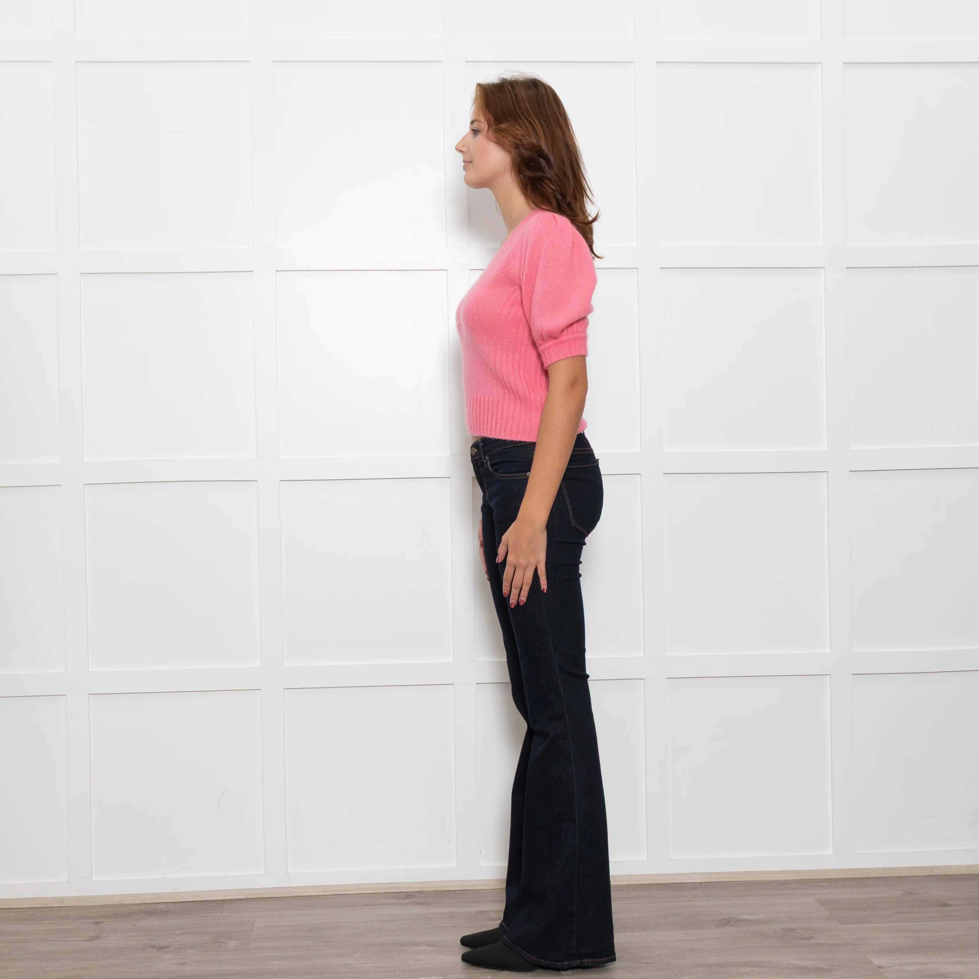 Me + Em Pink Short Sleeve Cashmere Blend Jumper - Image 3