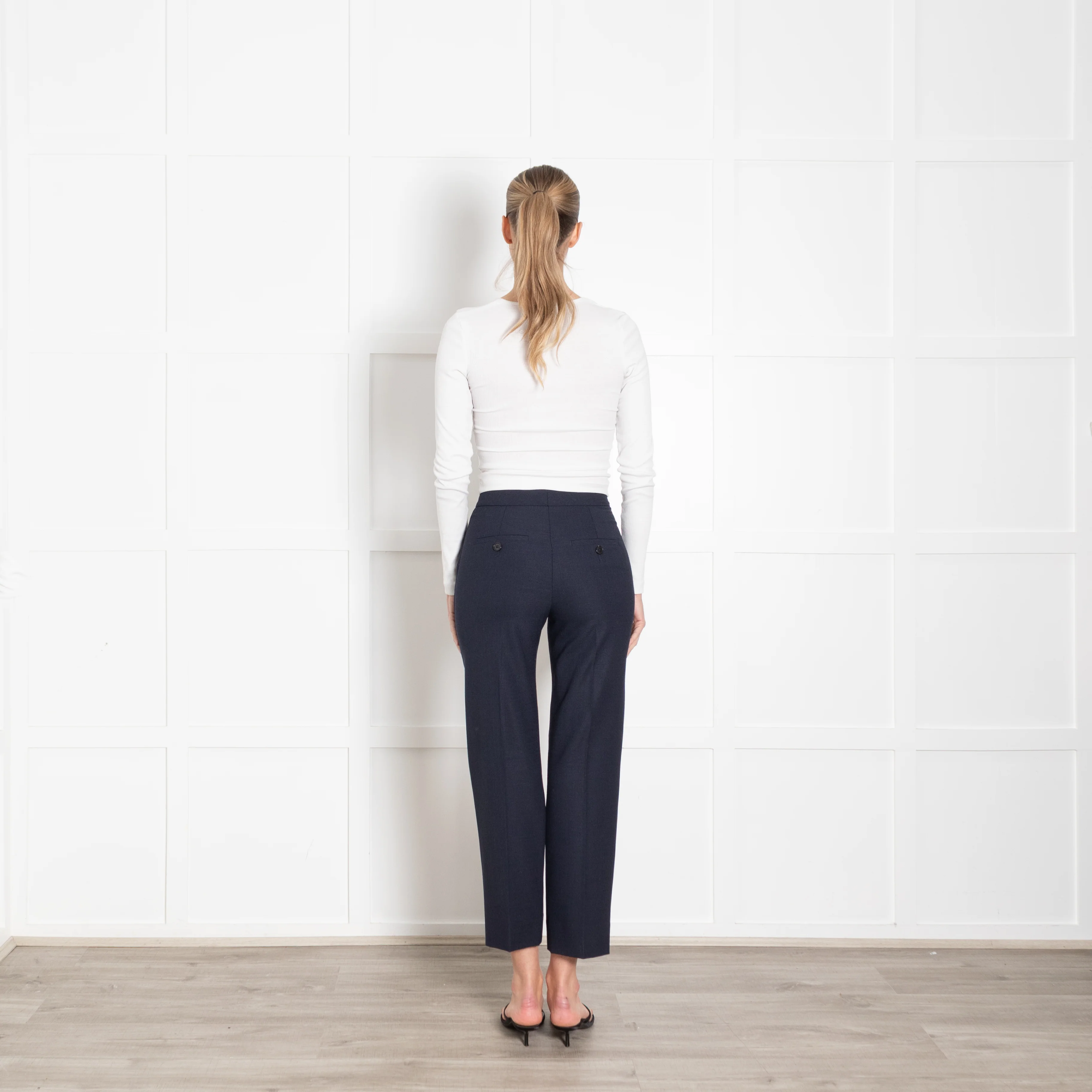 Me + Em Tailored Navy Woven Cigarette Trousers - Image 5