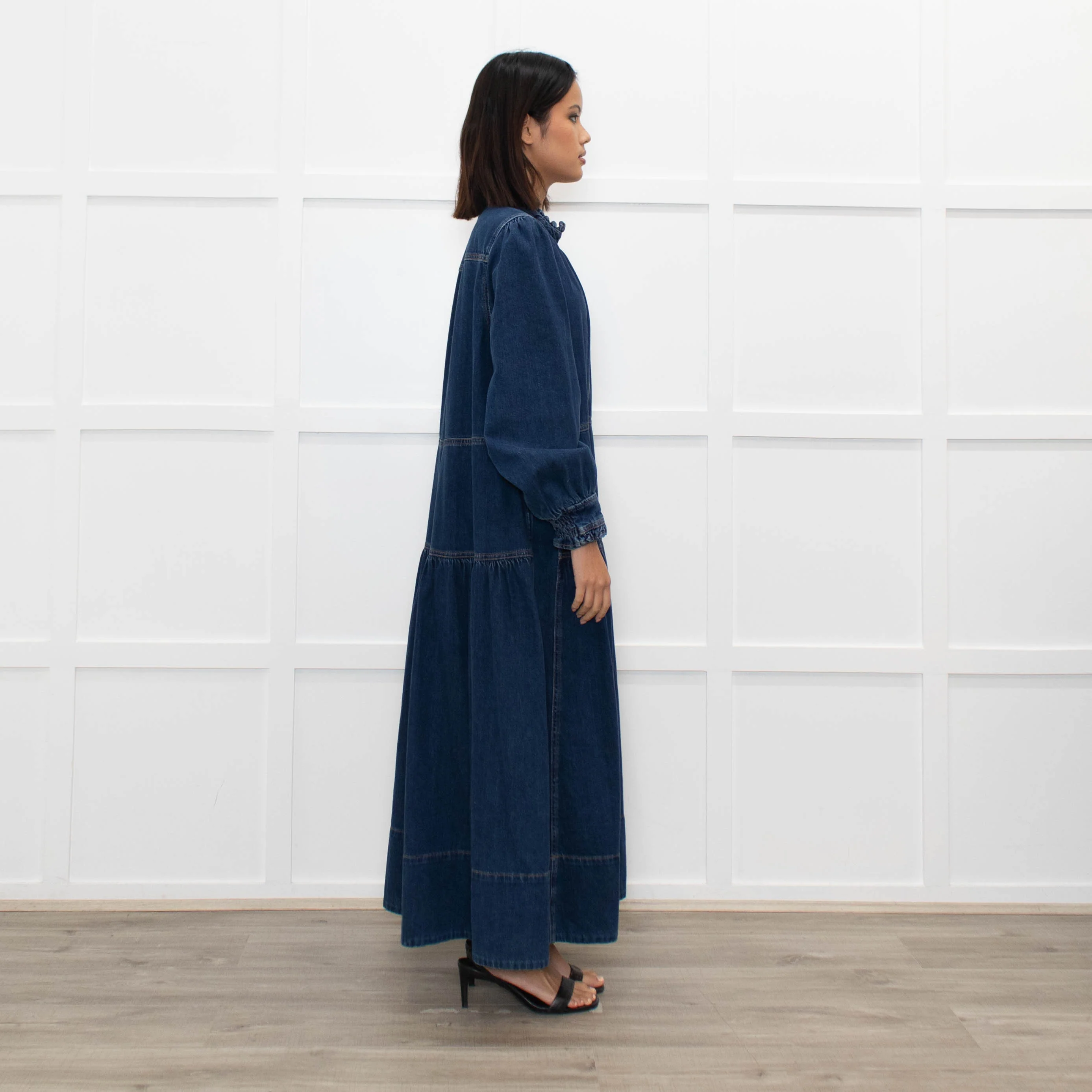 Me + Em Washed Denim Midi Dress - Image 4