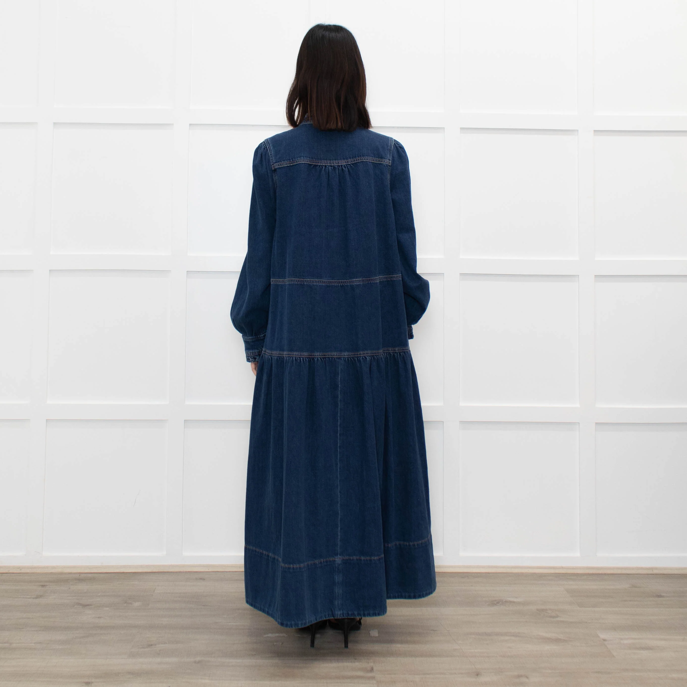 Me + Em Washed Denim Midi Dress - Image 5