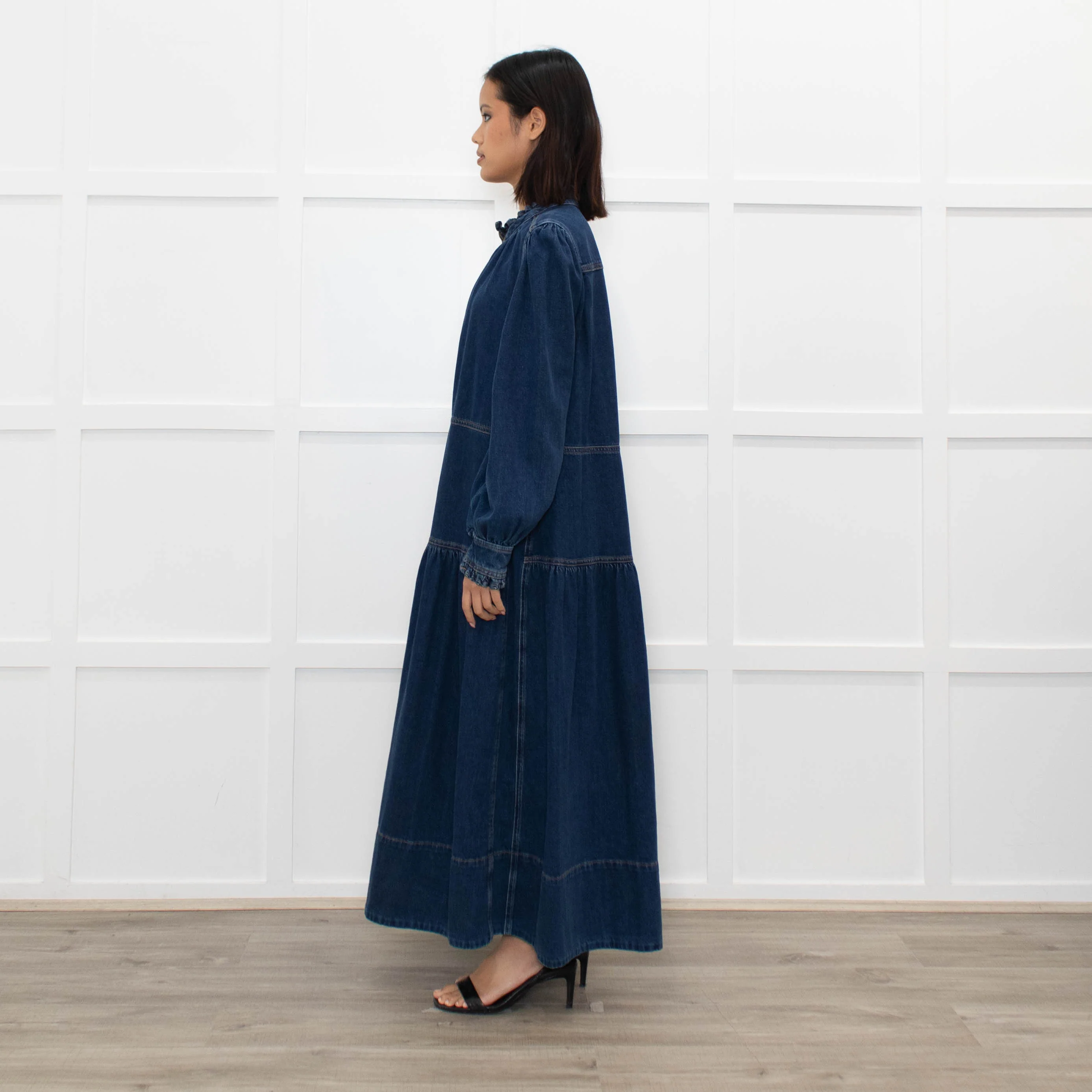 Me + Em Washed Denim Midi Dress - Image 6