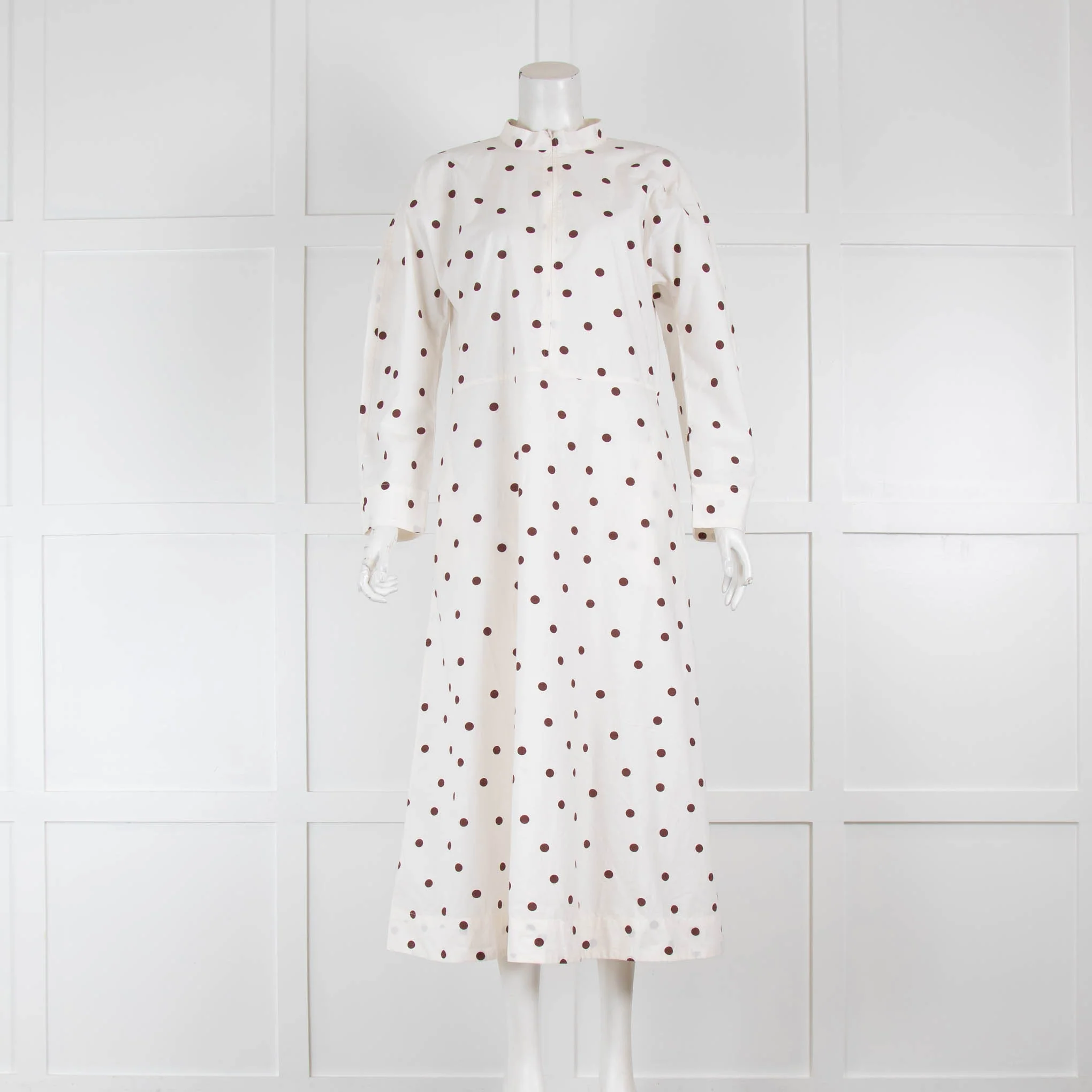 ME EM White Lilac Floral Long Sleeve Maxi Dress
