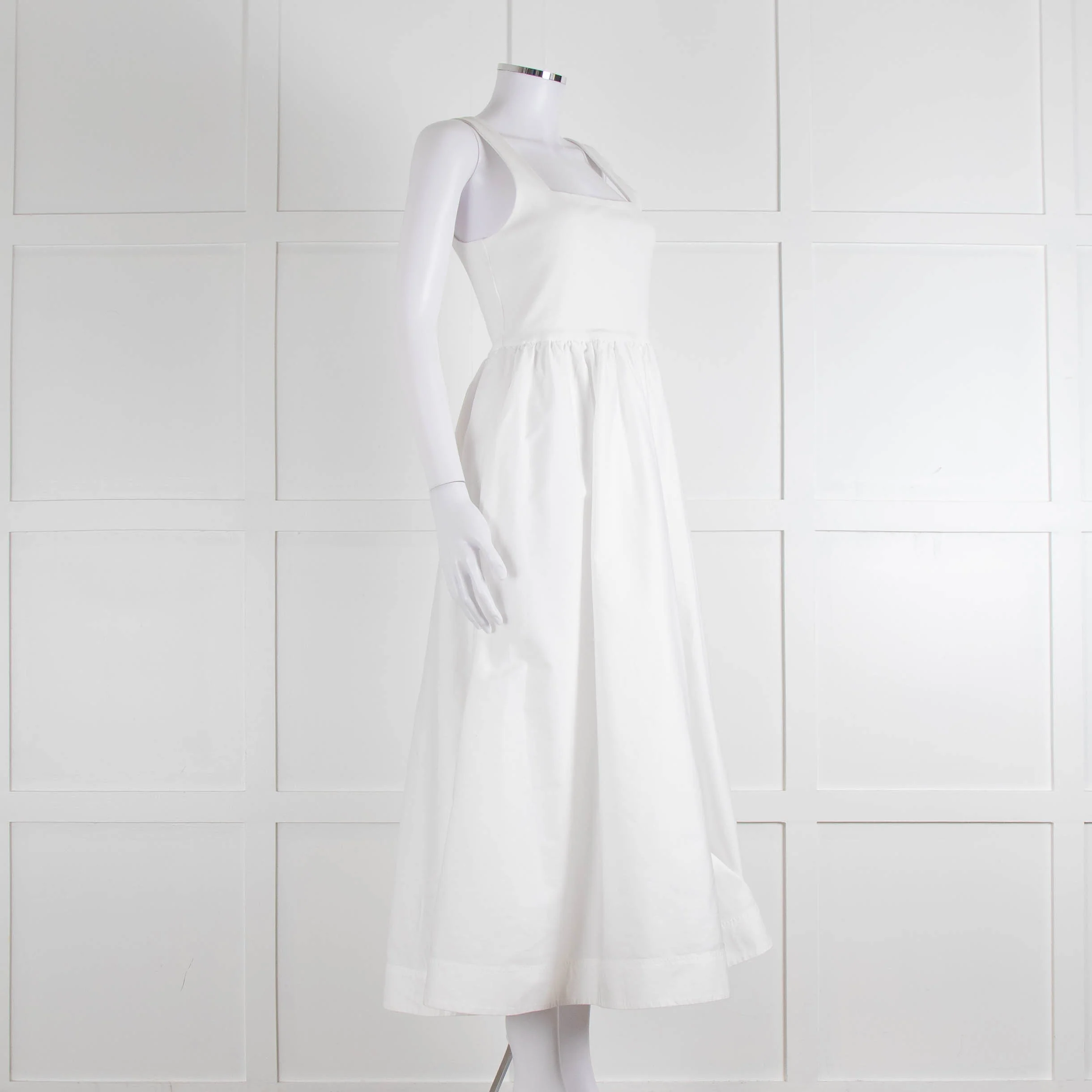 ME + EM White Sleeveless Cotton Long Dress - Image 2