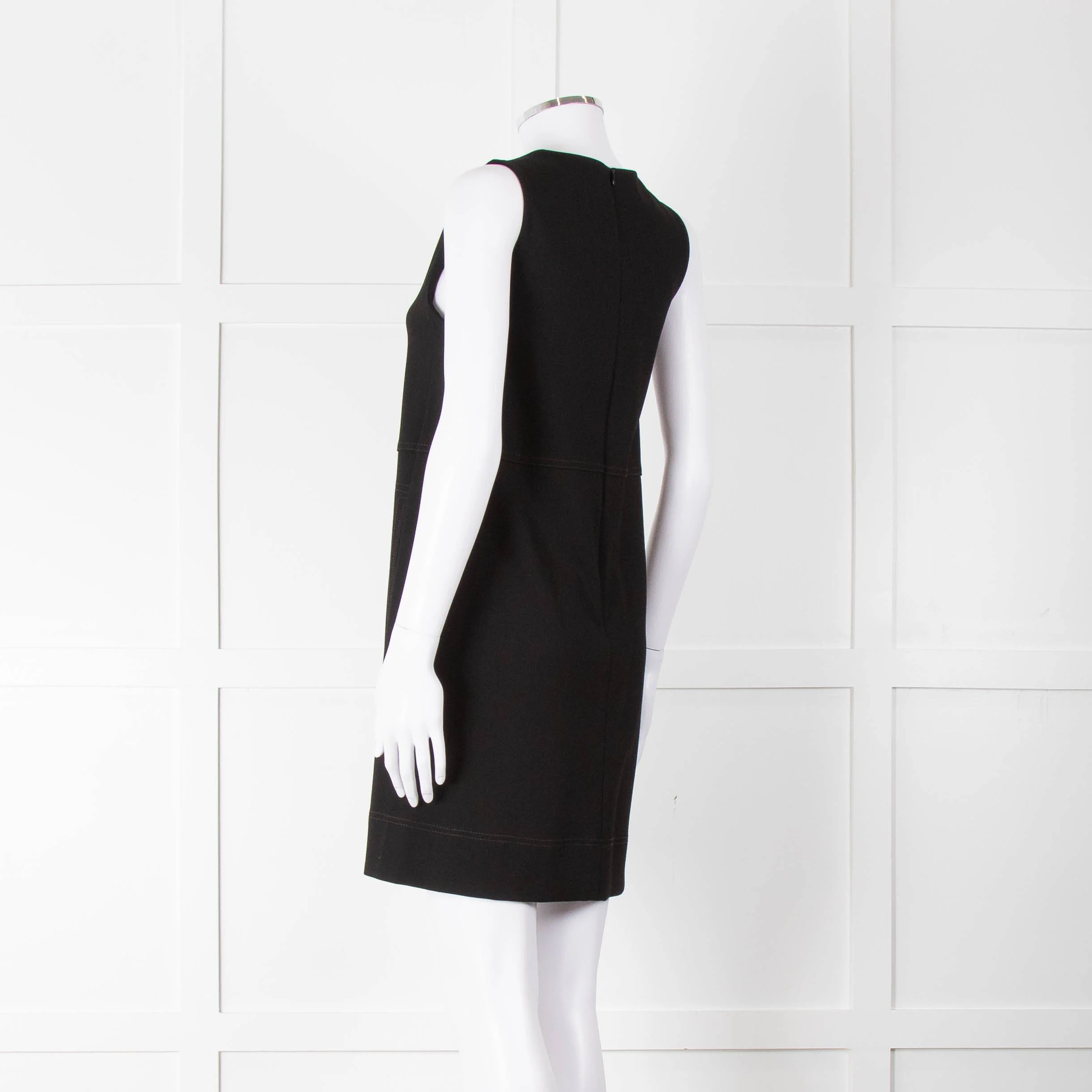 Me+Em Black Jersey Pocket Detail Sleeveless Shift Dress - Image 6