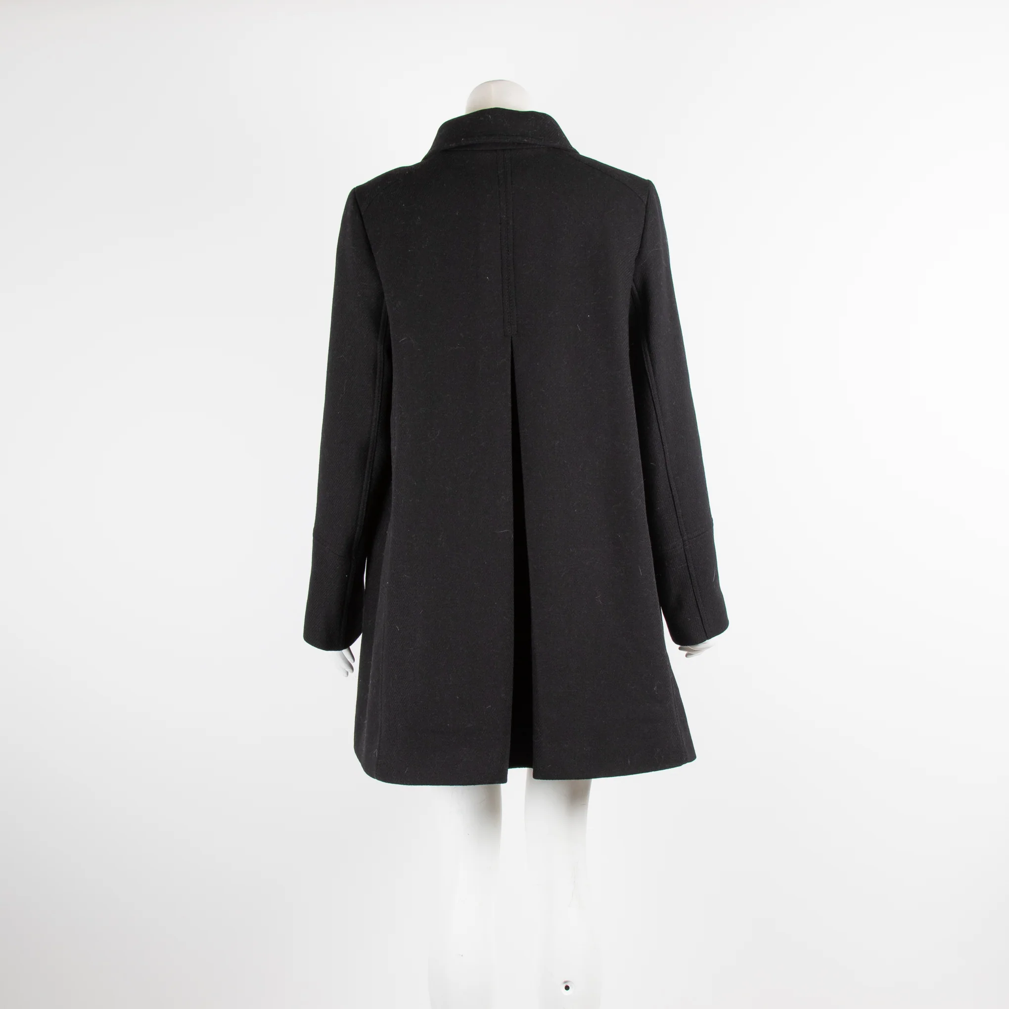 ME+EM Black Peter Pan Collar Coat - Image 3