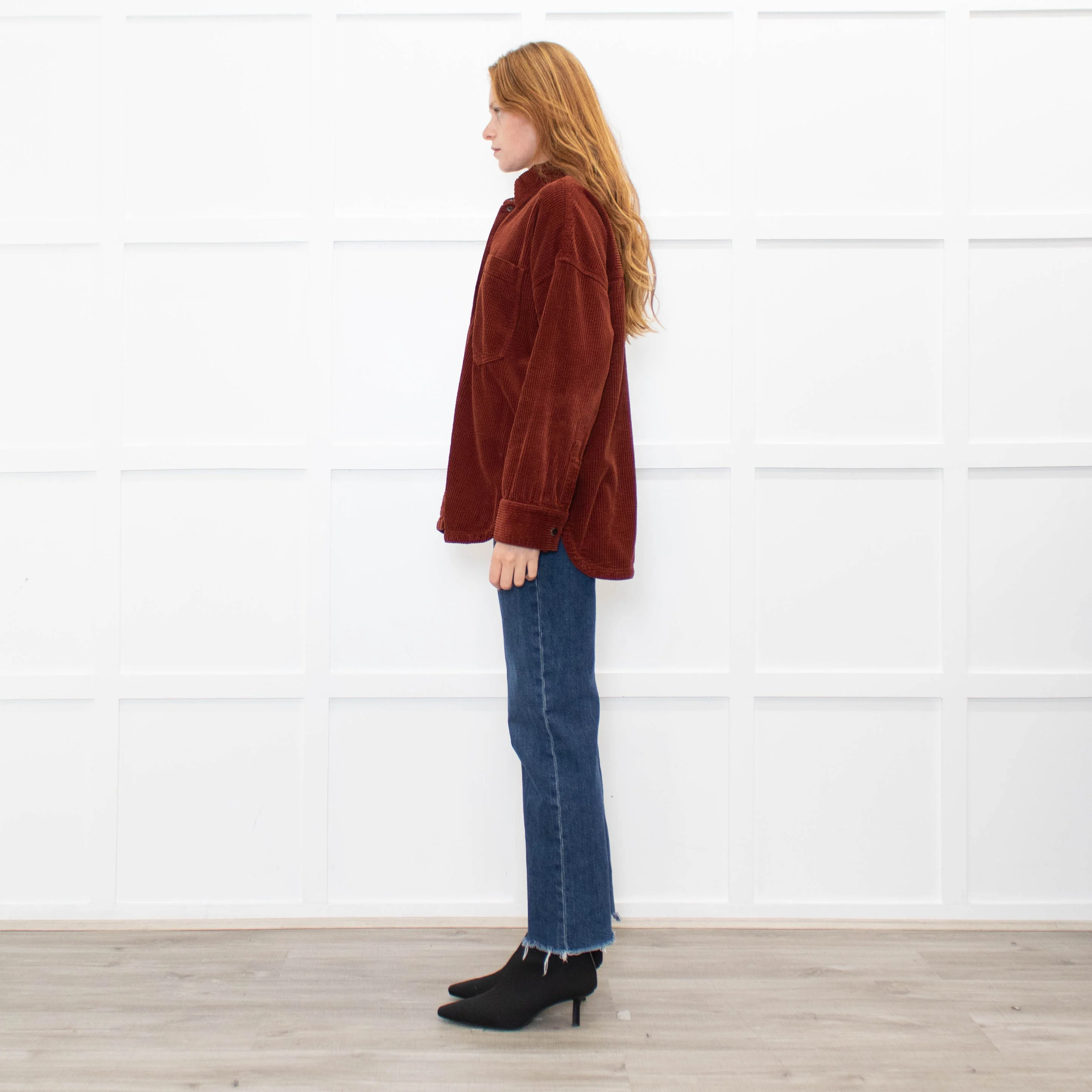 Me+Em Brown Oversized Cord Shacket - Image 4