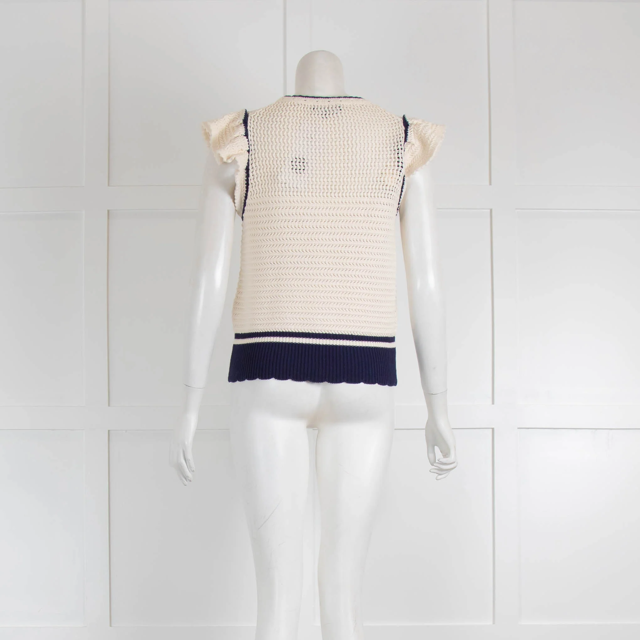 Me+Em Frill Shoulder Crotcheted Vest - Image 3