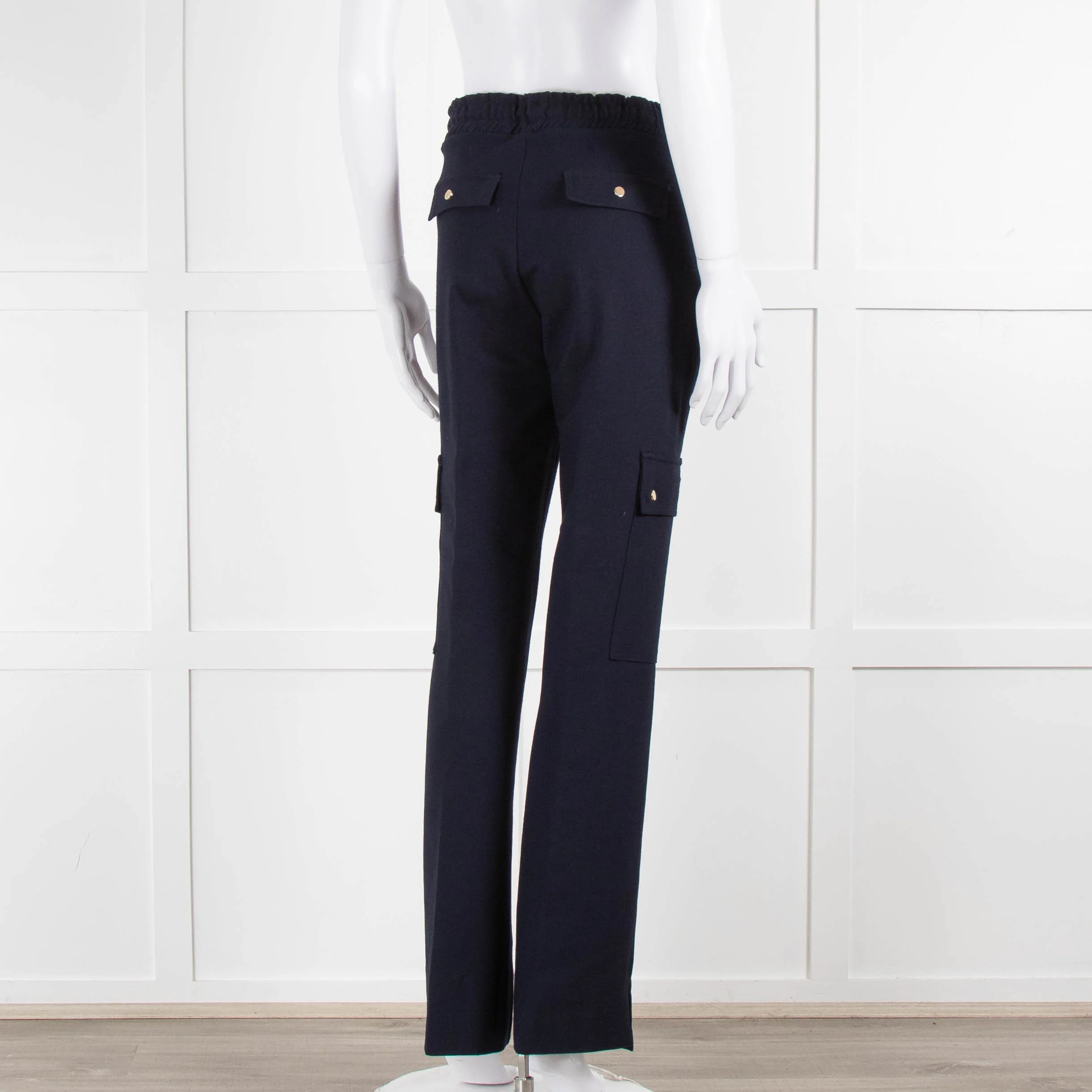 Me+Em Navy Blue Side Pockets Elasticated Waist Trousers - Image 4