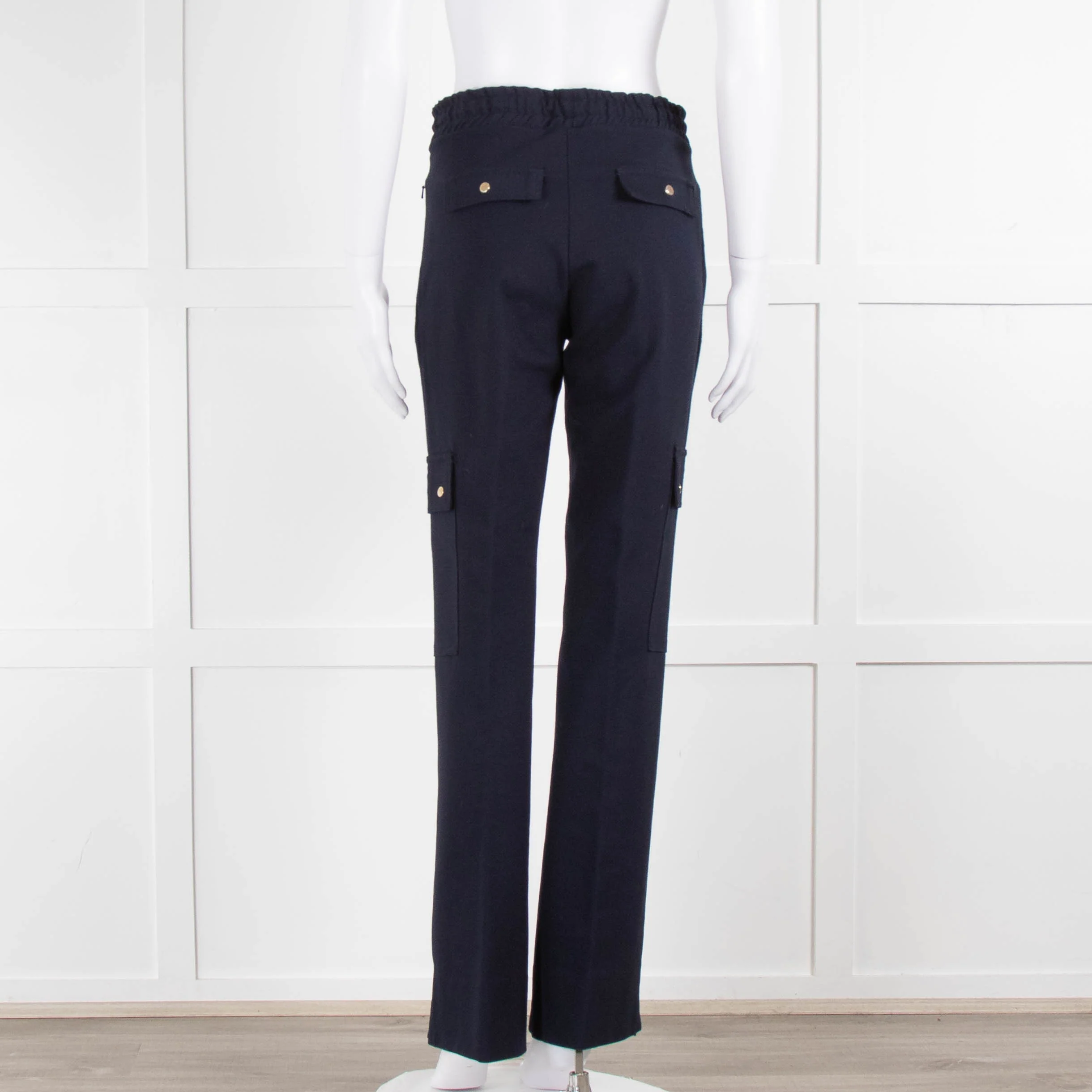Me+Em Navy Blue Side Pockets Elasticated Waist Trousers - Image 5