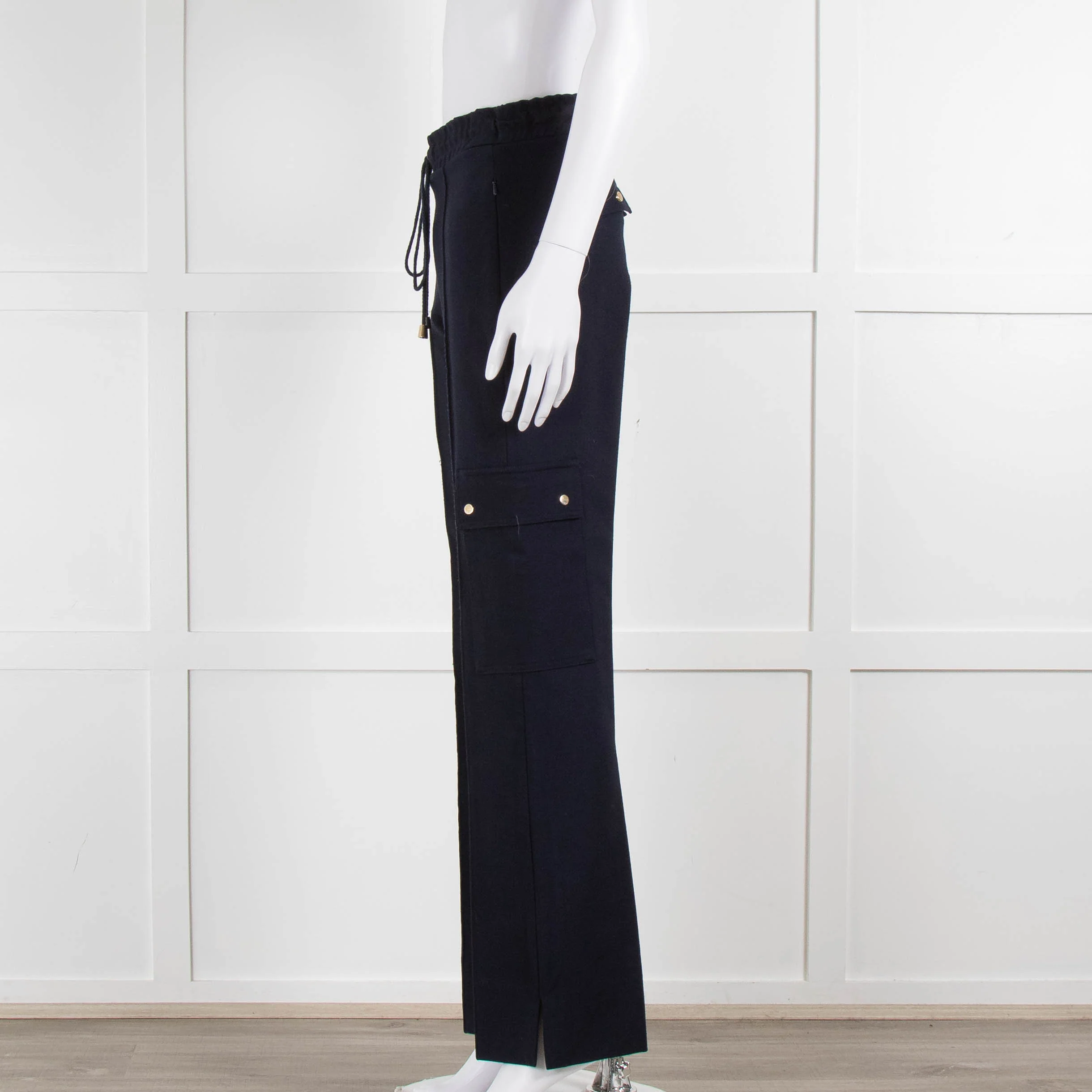 Me+Em Navy Blue Side Pockets Elasticated Waist Trousers - Image 7