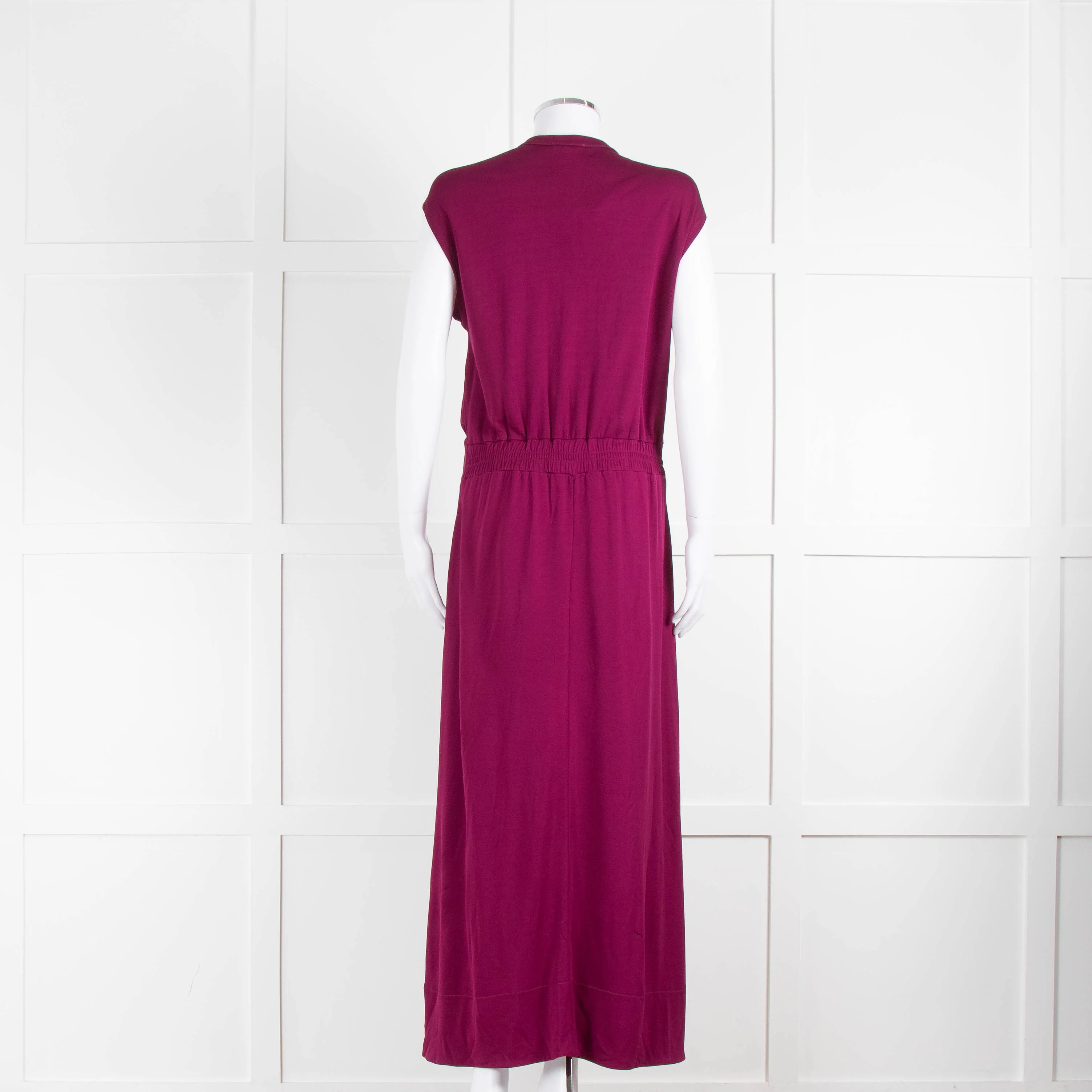 Me + Em Purple Zip Front Knot Detail Sleeveless Maxi Dress - Image 3
