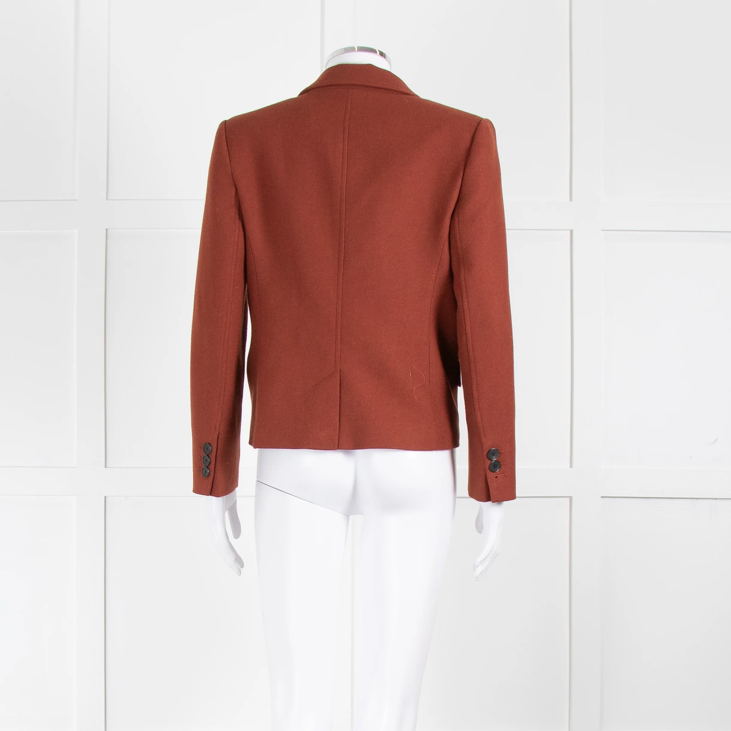 Me + Em Rust Brown Wool Blend Short Jacket - Image 5