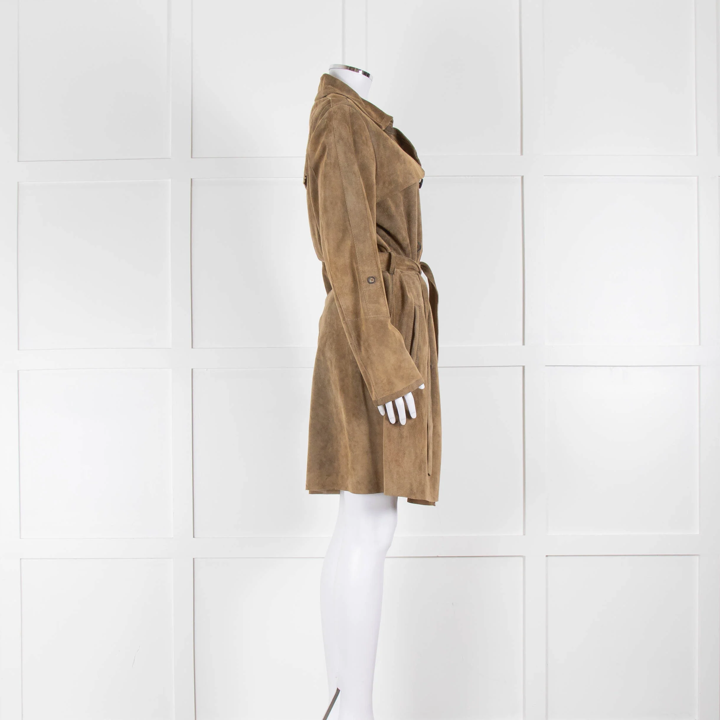 Meindl Tan Suede Lady Trench Coat - Image 2