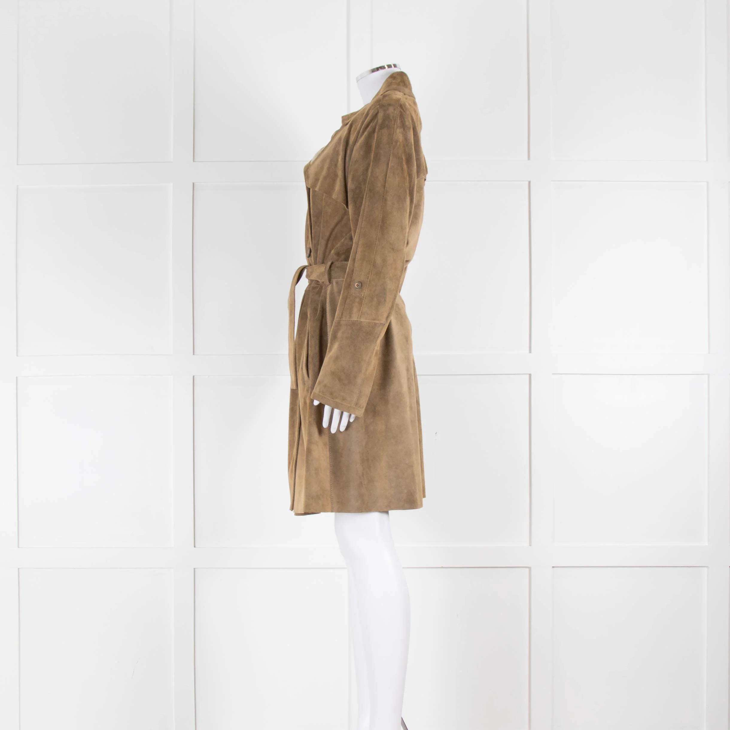 Meindl Tan Suede Lady Trench Coat - Image 4