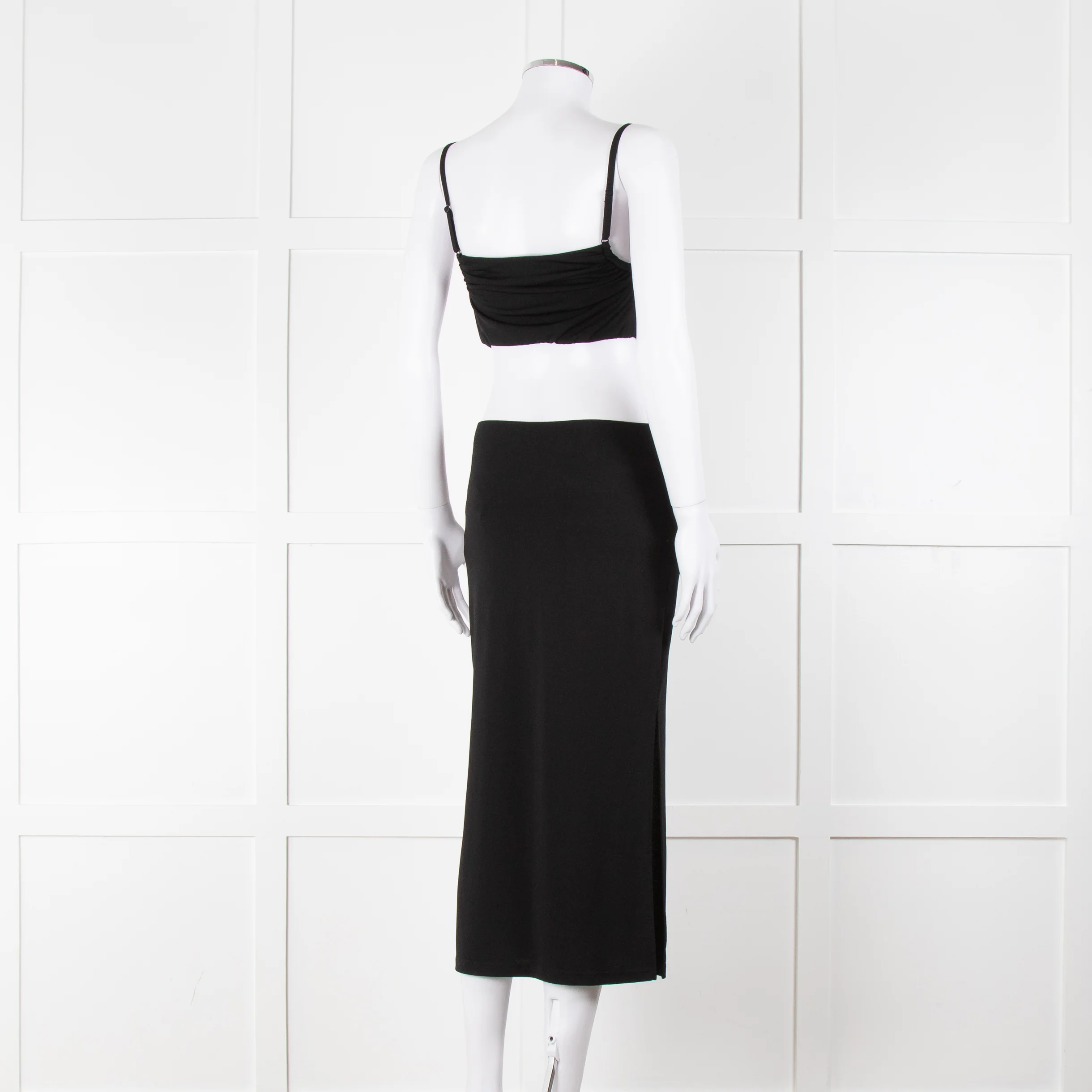 Melissa Odabash Black Cutaway Midi Dress - Image 4