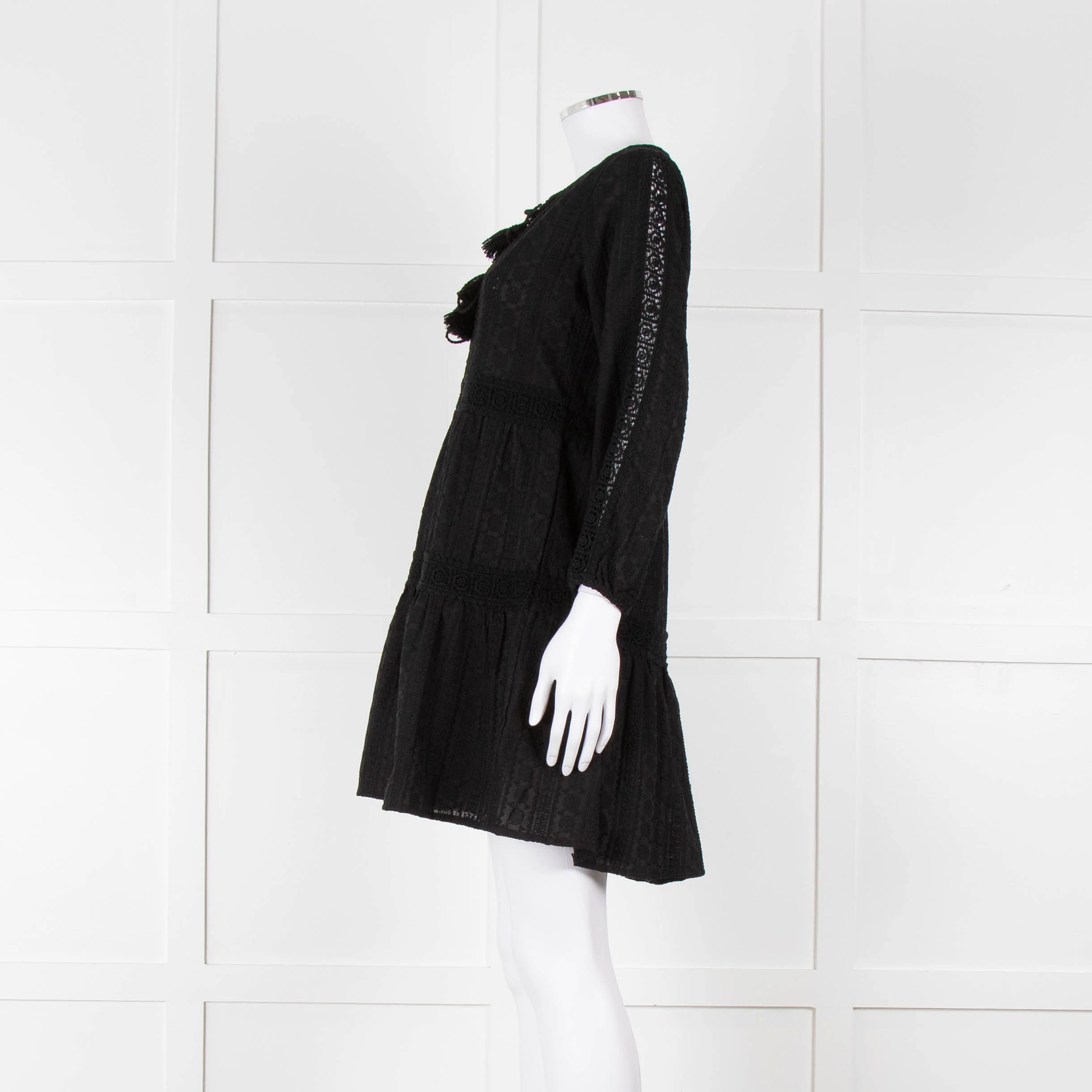 Melissa Odabash Black Short Tiered Beach Dress - Image 7
