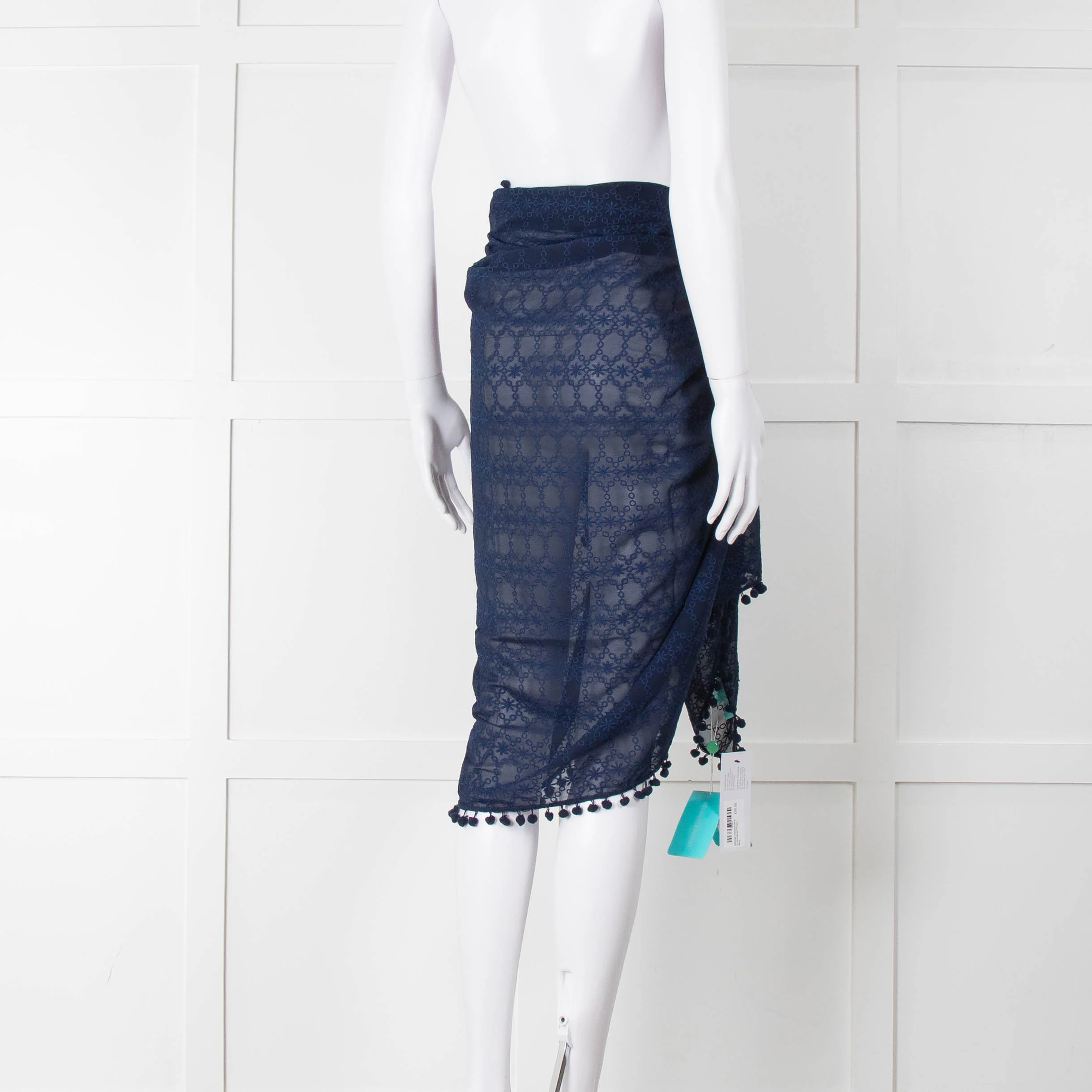 Melissa Odabash Blue Embroidered  Pareo - Image 4