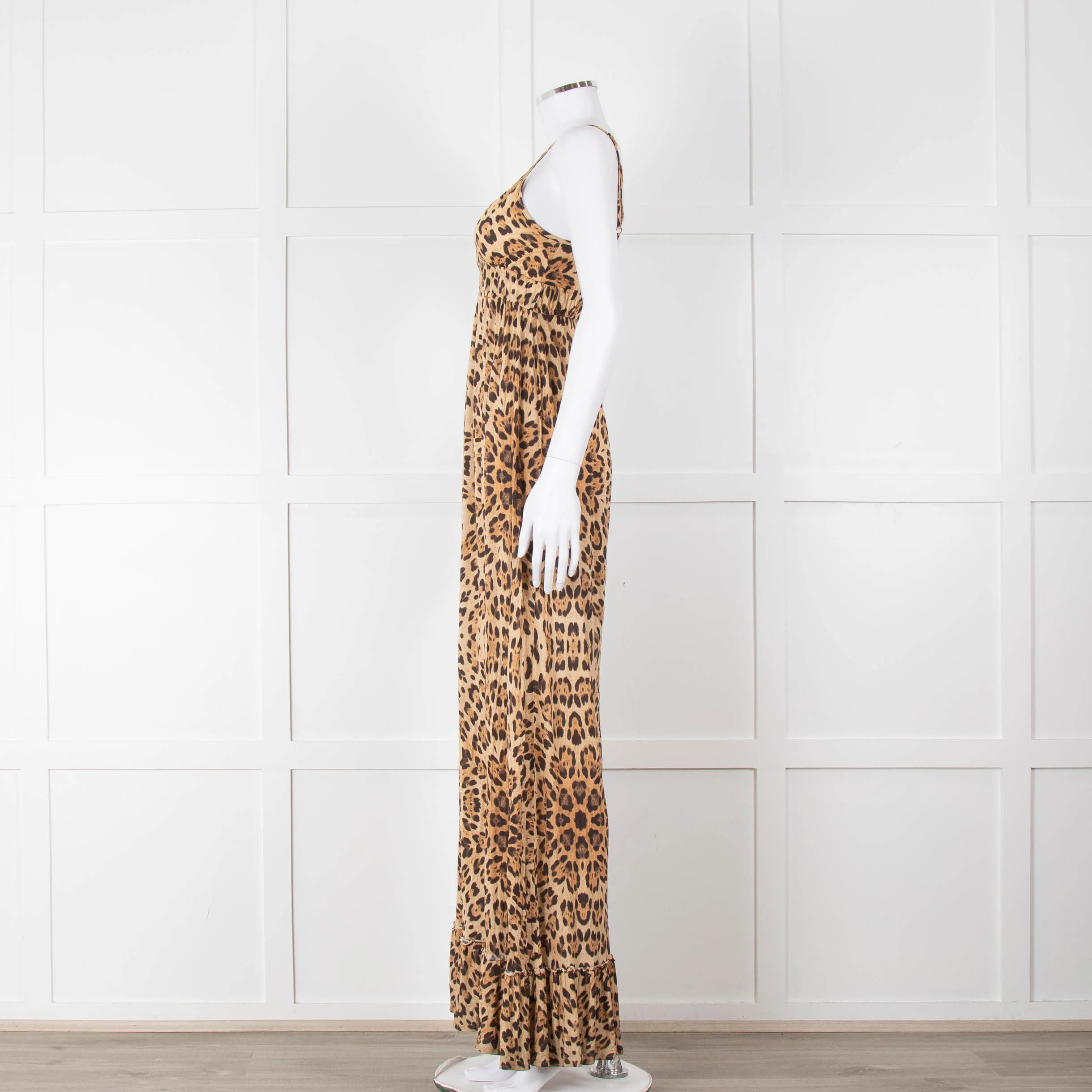 Melissa Odabash Brown Animal Print Sleeveless Maxi Sun Dress - Image 8