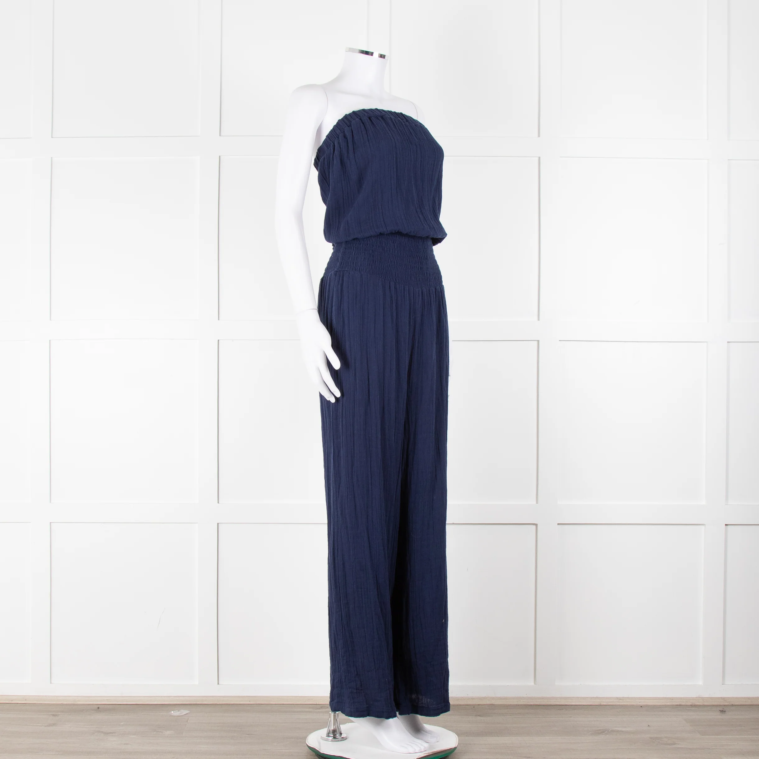 Melissa Odabash Navy Cotton Sleeveless Jumpsuit - Image 2