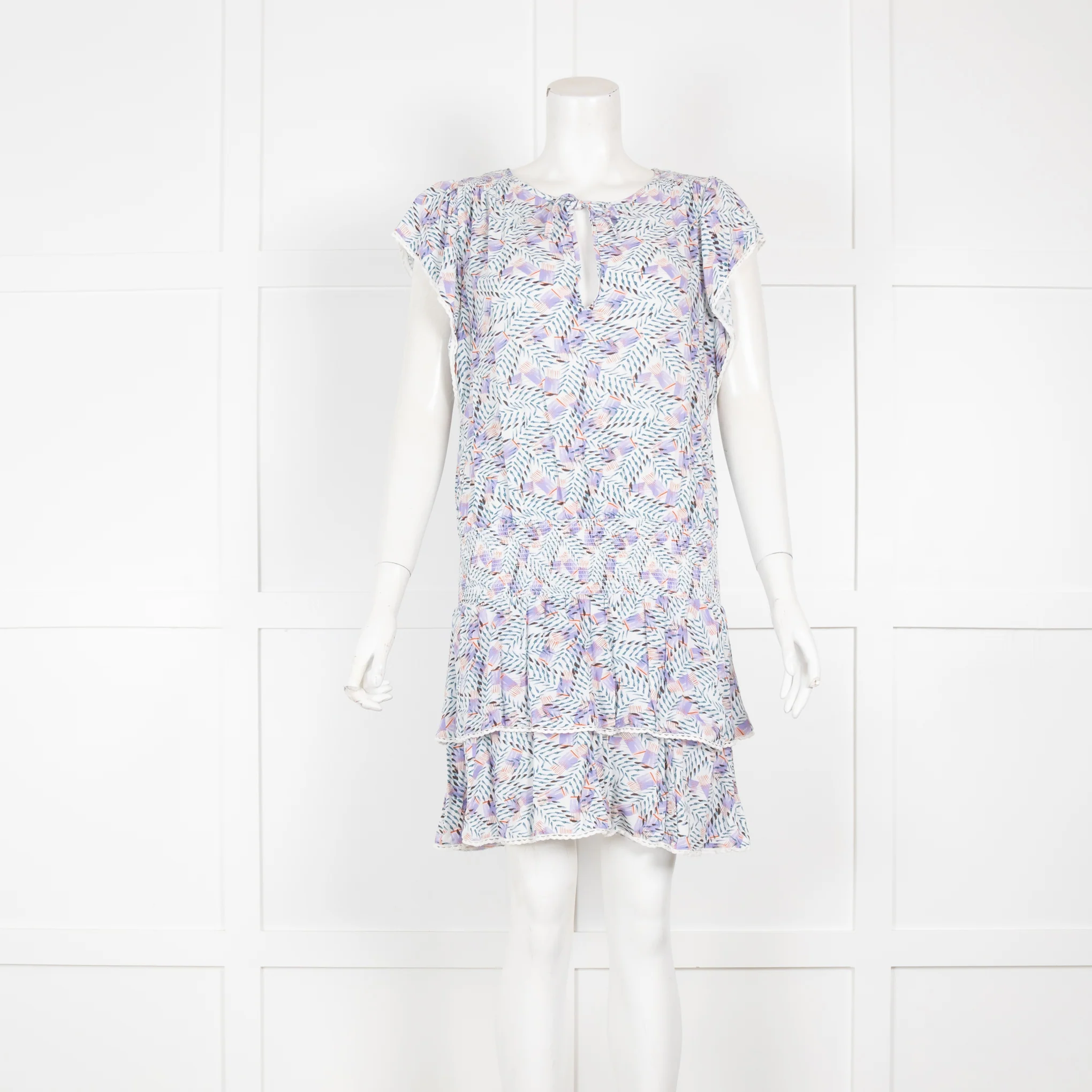 Melissa Odabash Painted Smock Waist Beach Dress