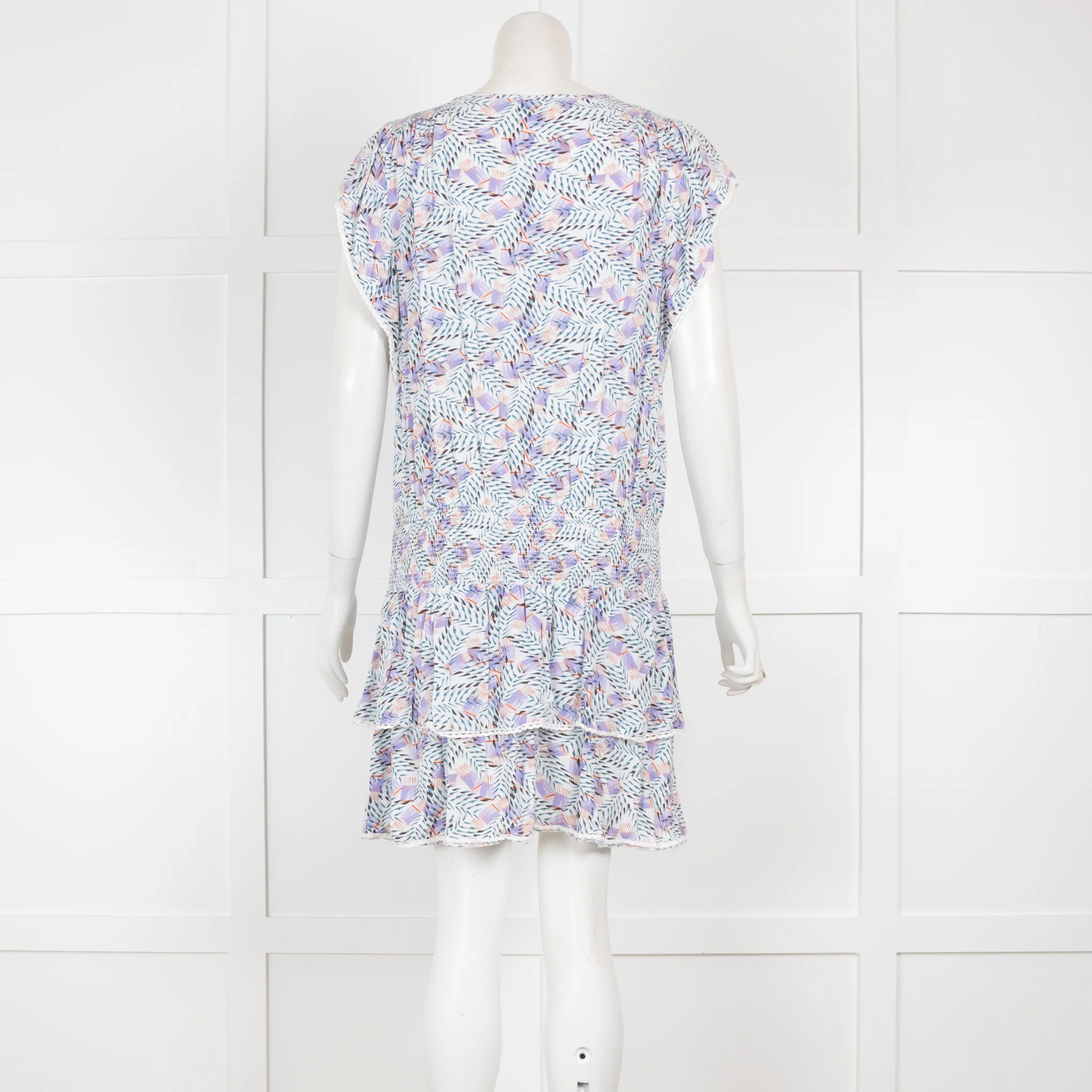 Melissa Odabash Painted Smock Waist Beach Dress - Image 3
