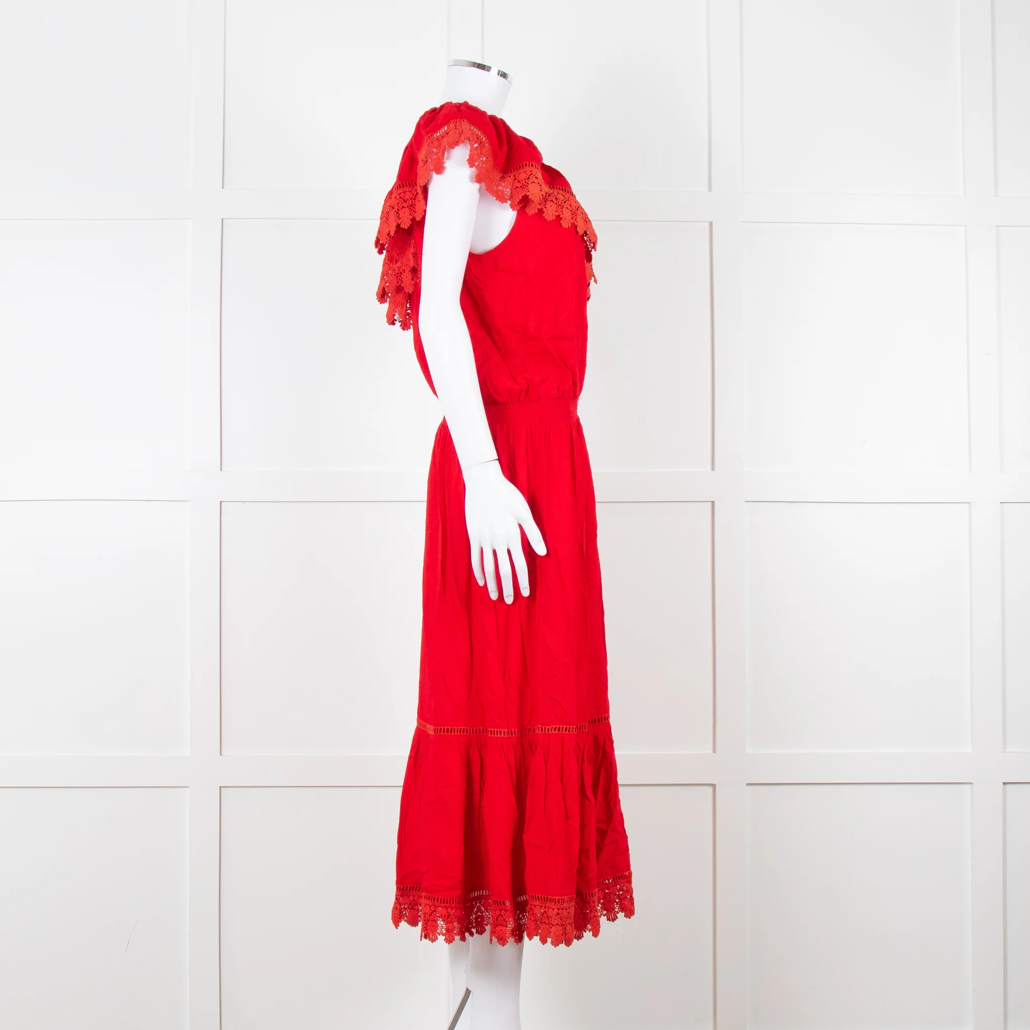 Melissa Odabash Red One Shoulder Maxi Dress - Image 3
