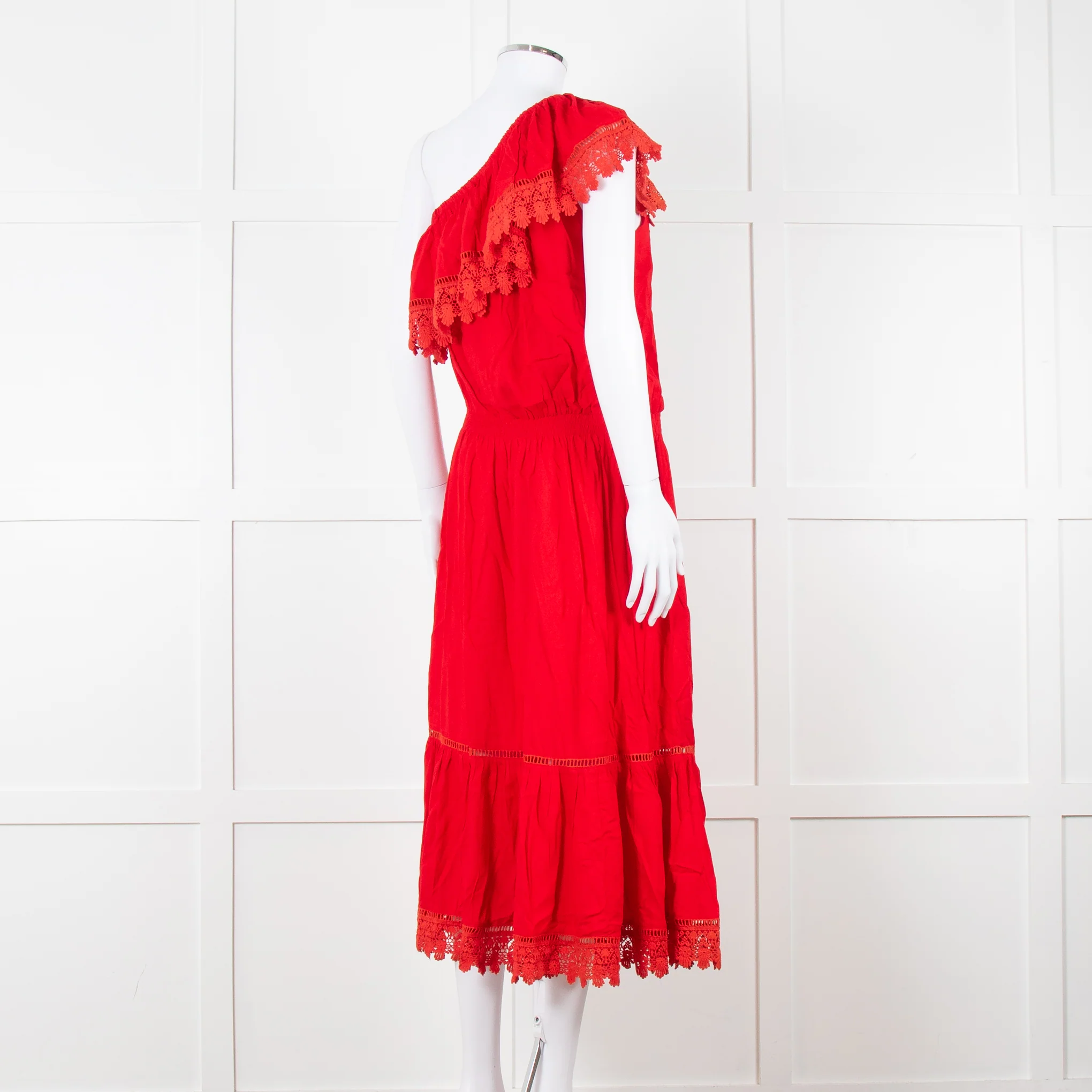Melissa Odabash Red One Shoulder Maxi Dress - Image 4