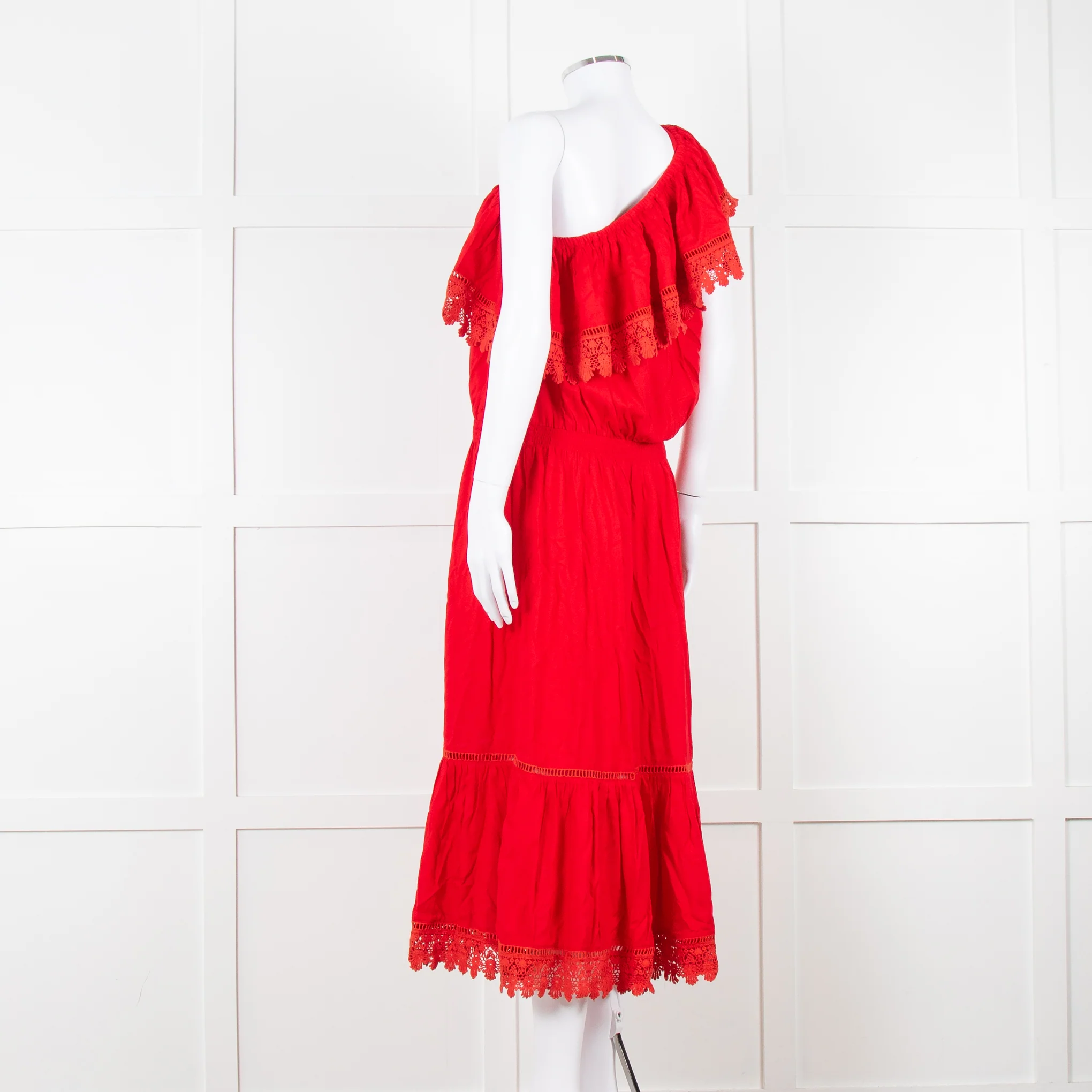 Melissa Odabash Red One Shoulder Maxi Dress - Image 6