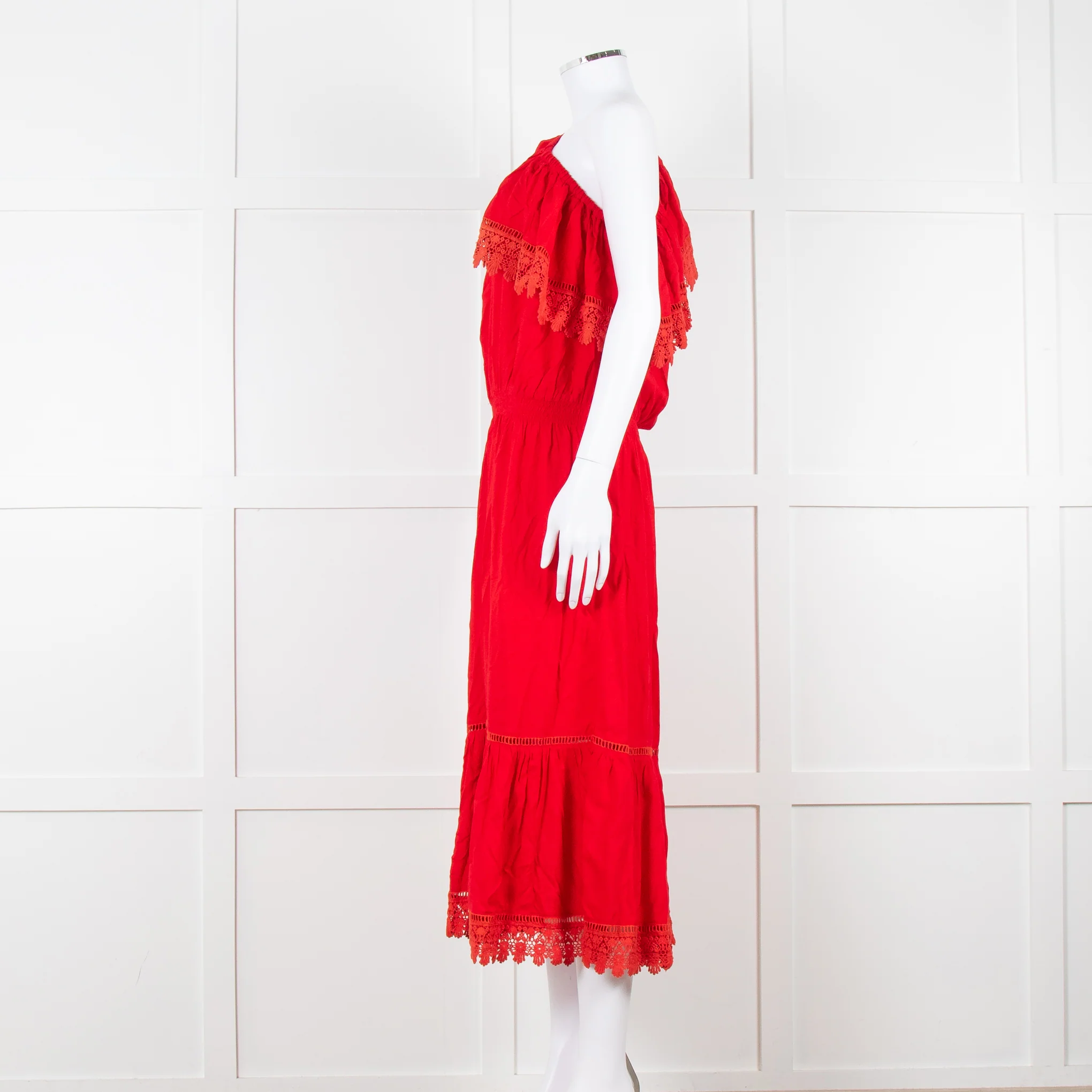 Melissa Odabash Red One Shoulder Maxi Dress - Image 7